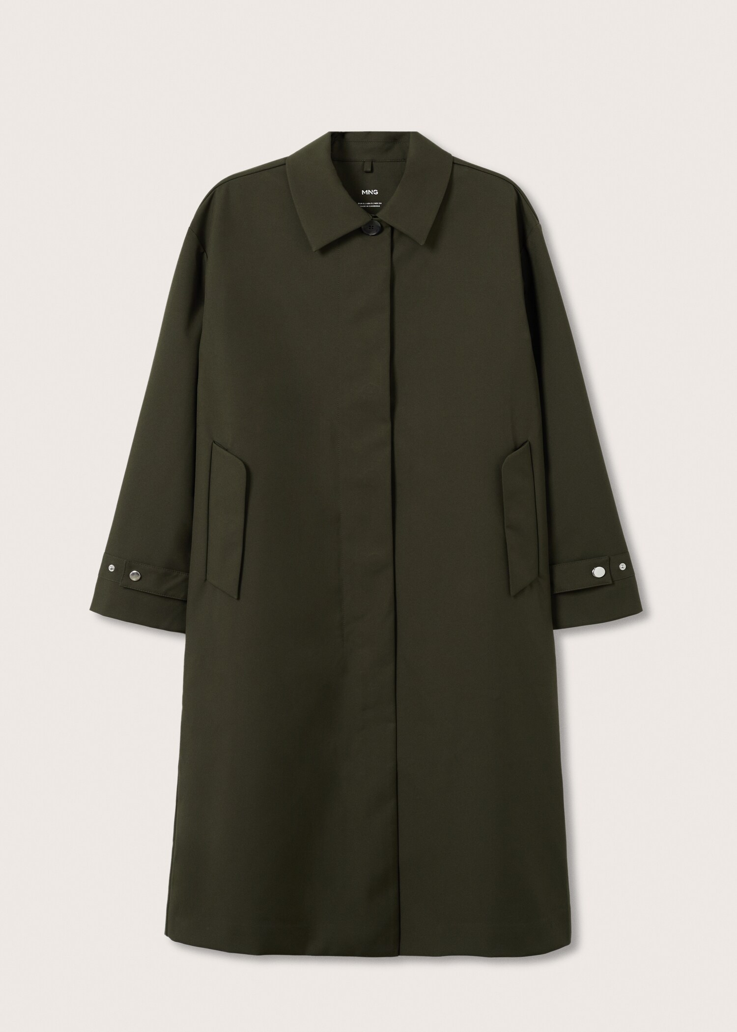 Trenchcoat mit wärmeversiegelten Knöpfen - Artikel ohne Model