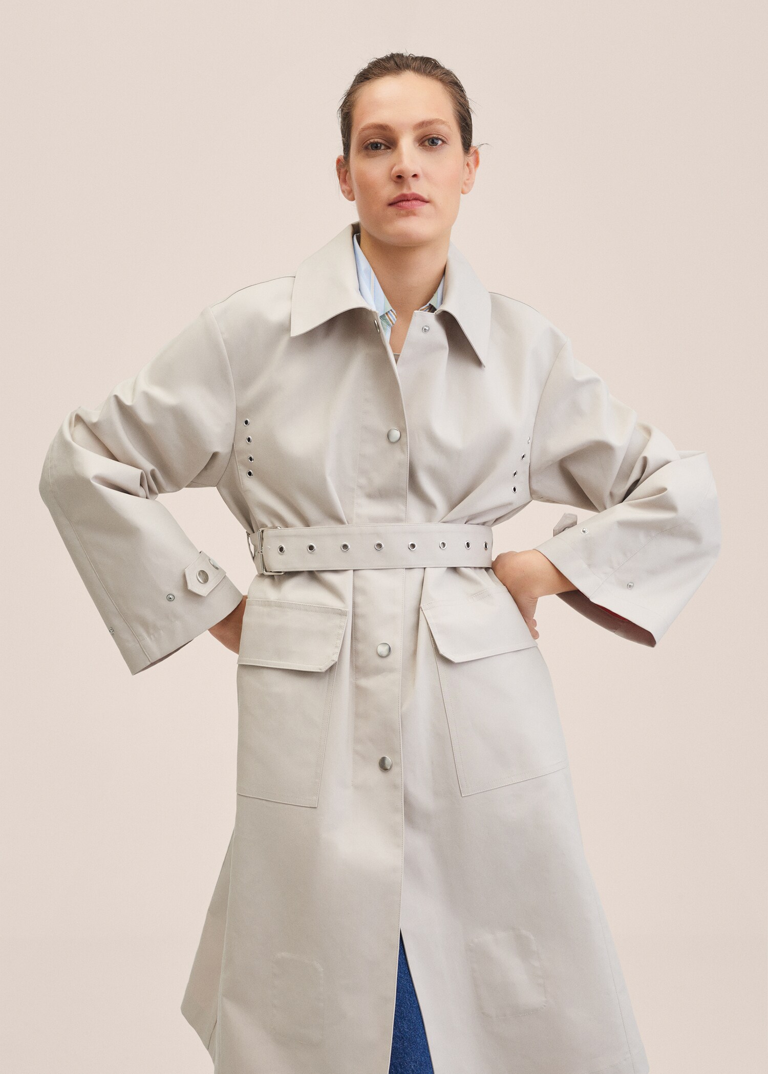 Gavardina cotó oversize - Detall de l'article 3