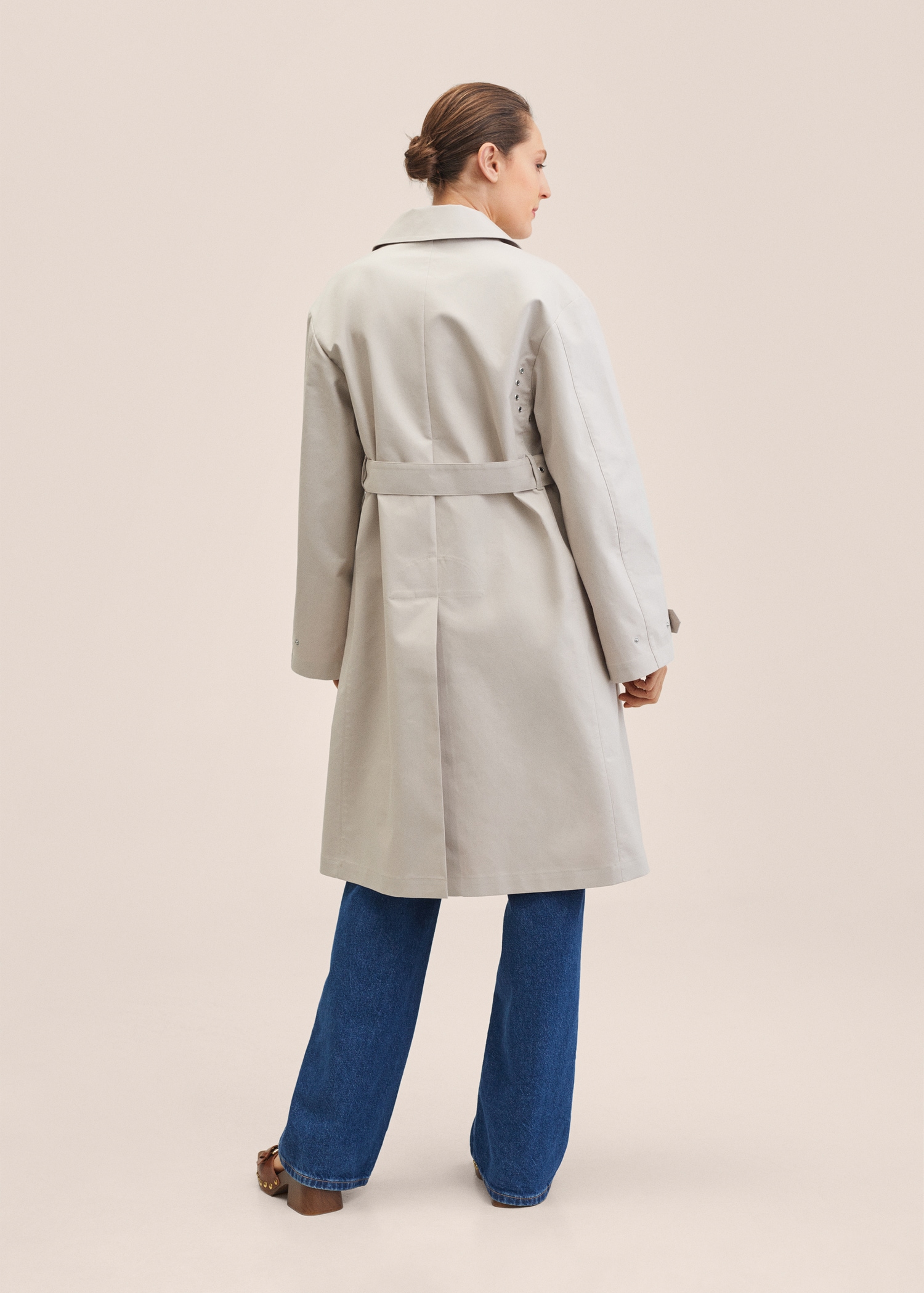 Oversized-Trenchcoat aus Baumwolle - Rückseite des Artikels