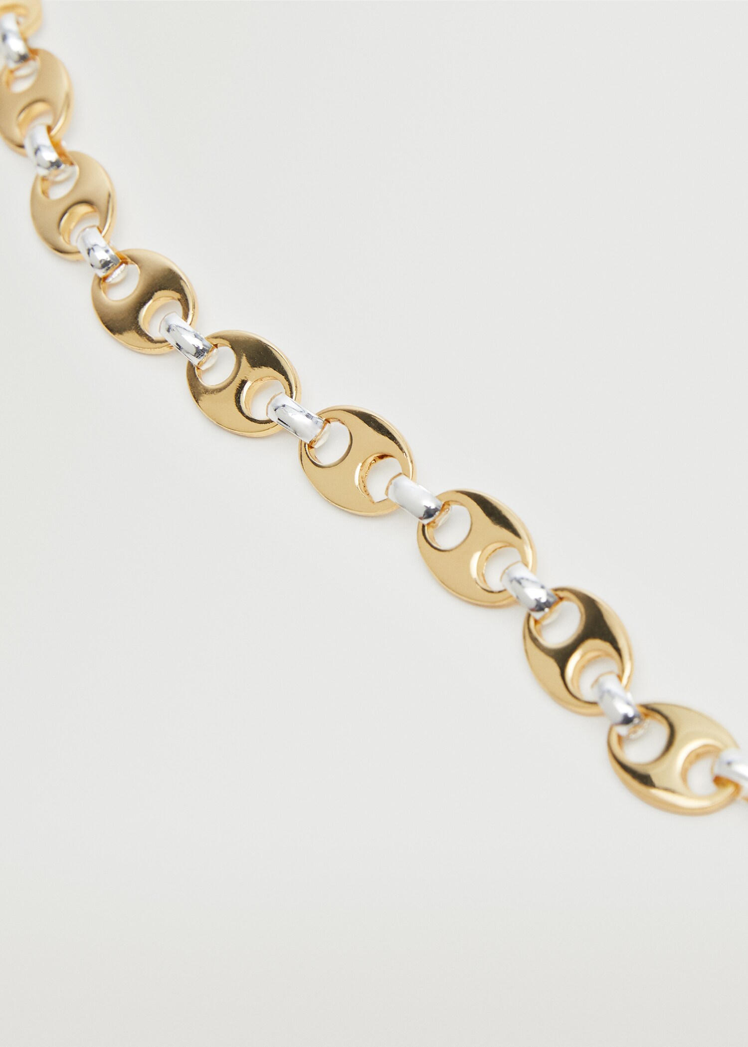 Collar eslabones combinados - Plano medio
