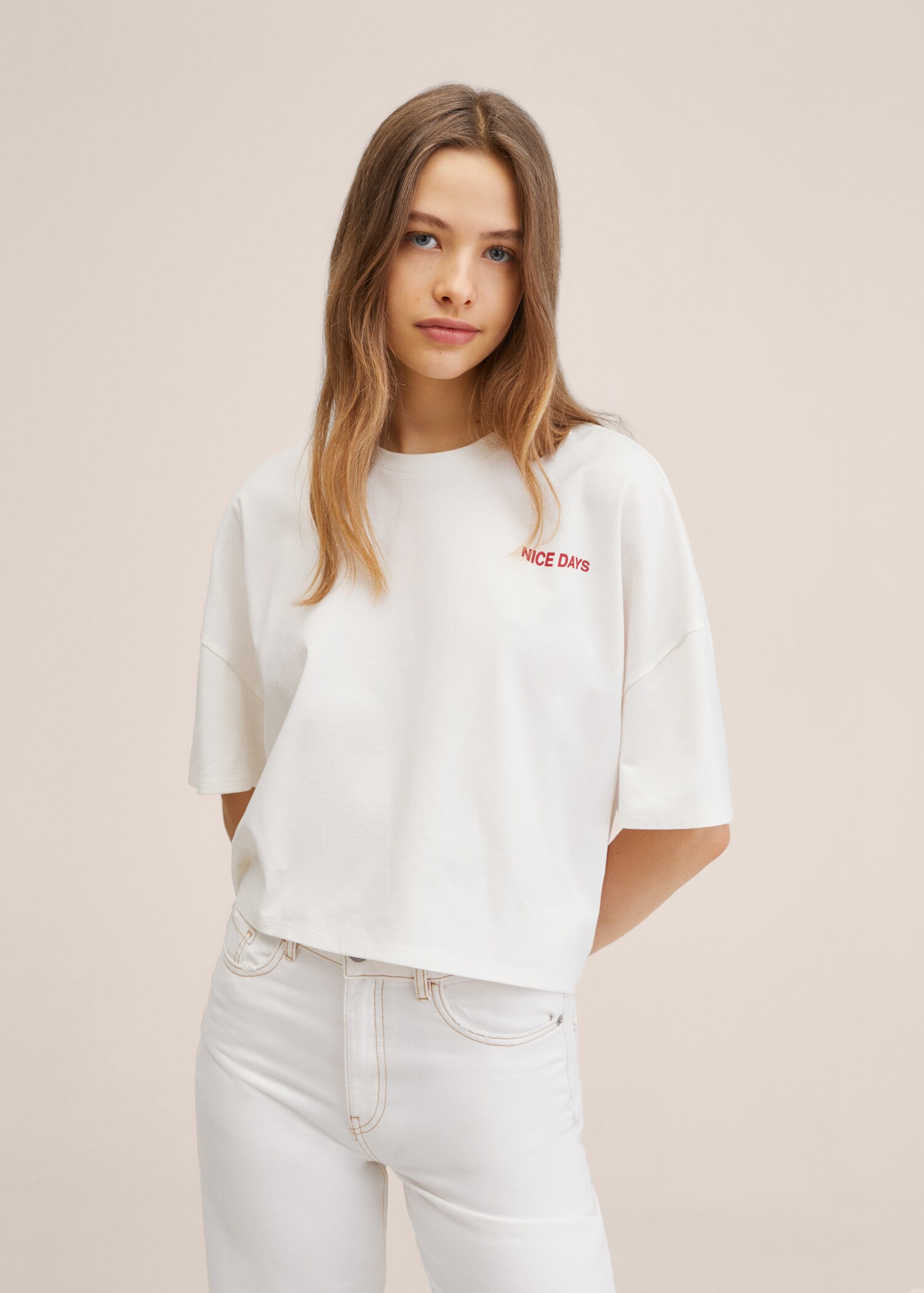 Printed cotton-blend T-shirt - Medium plane