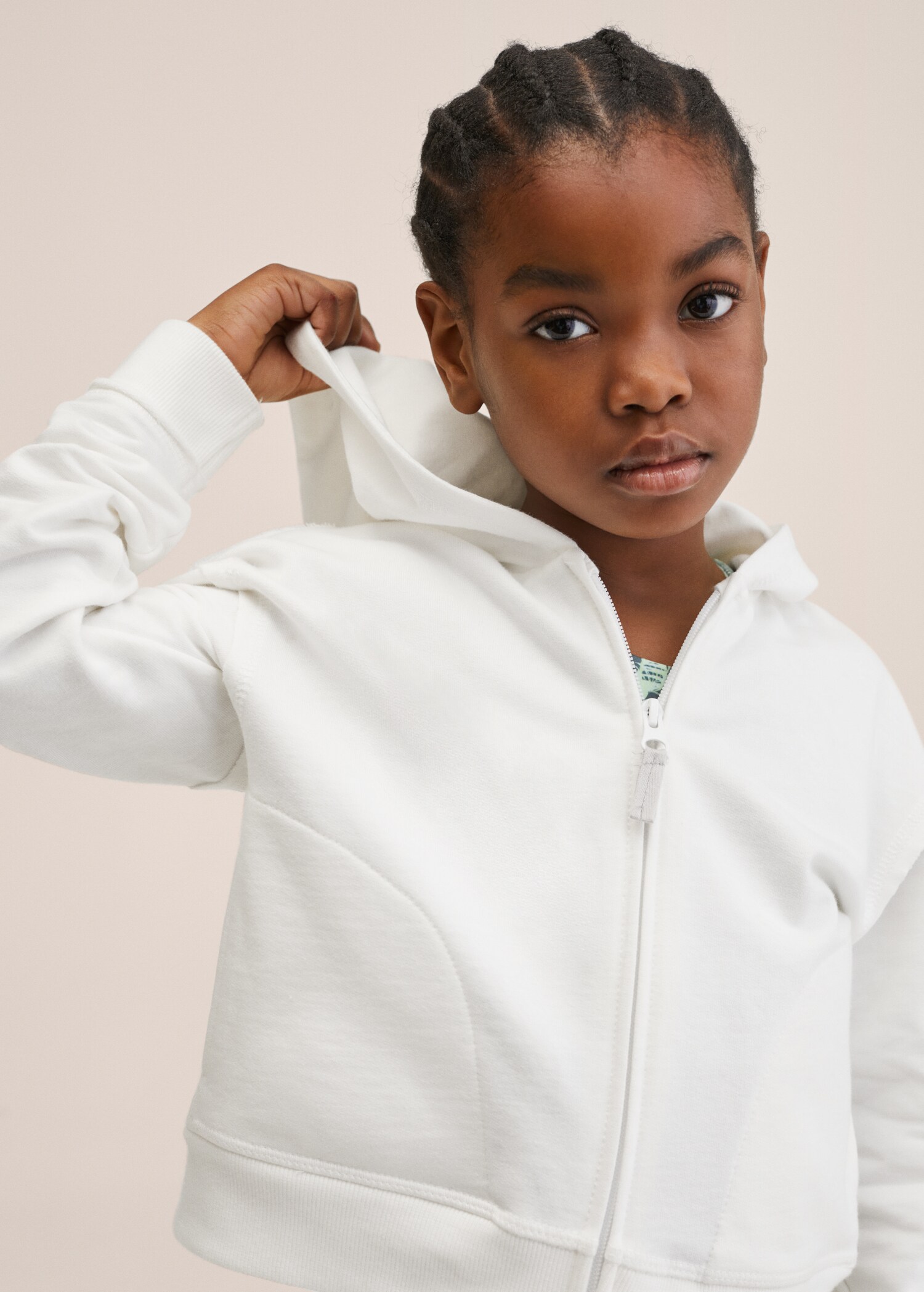 Cropped sweatshirt hoodie - Details of the article 1