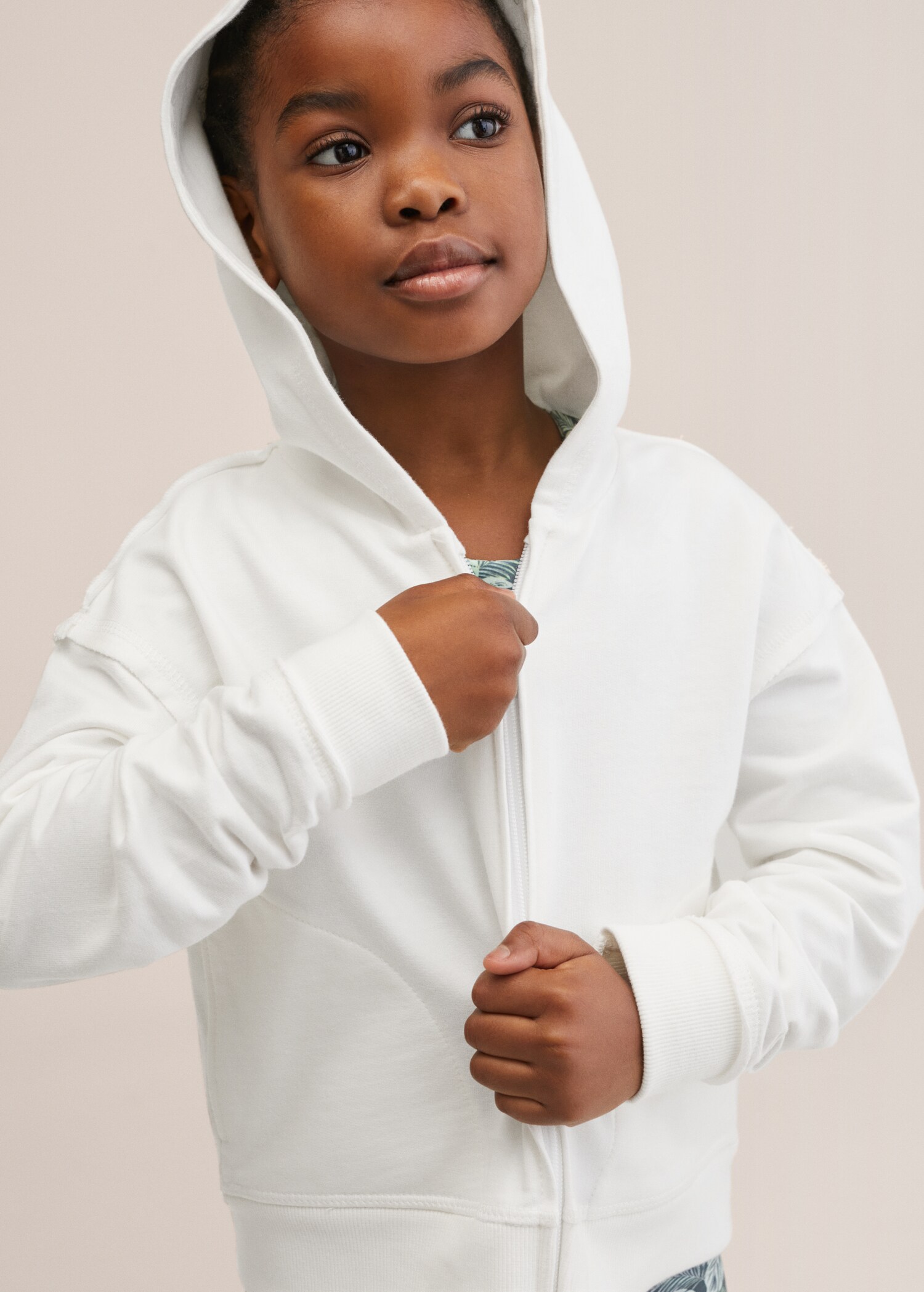 Cropped sweatshirt hoodie - Details of the article 3