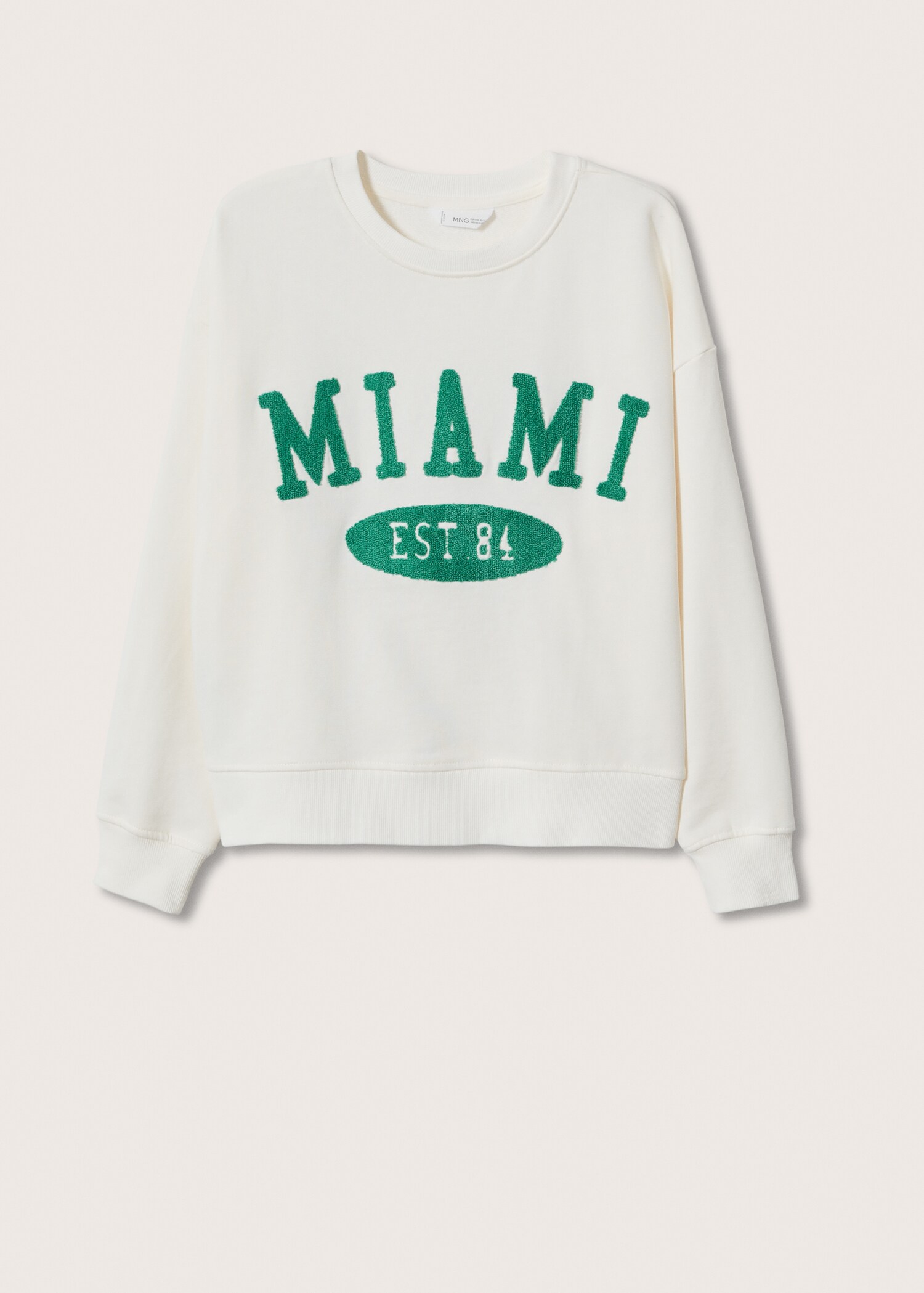 Textured message sweatshirt - Article without model