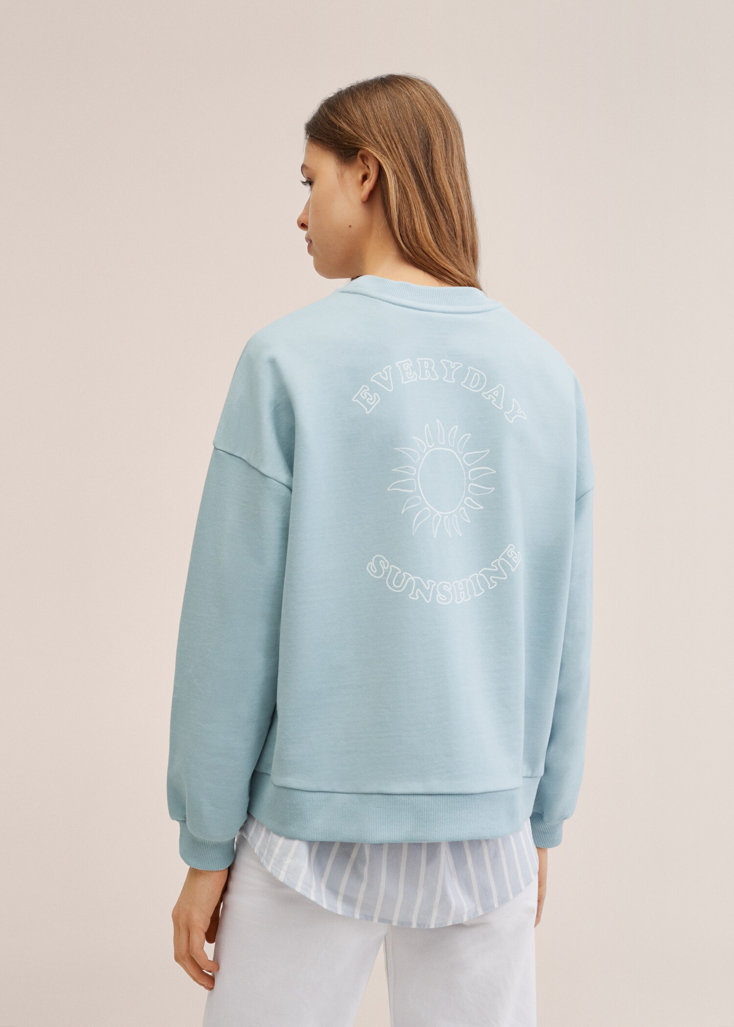 Printed cotton sweatshirt - Reverse of the article