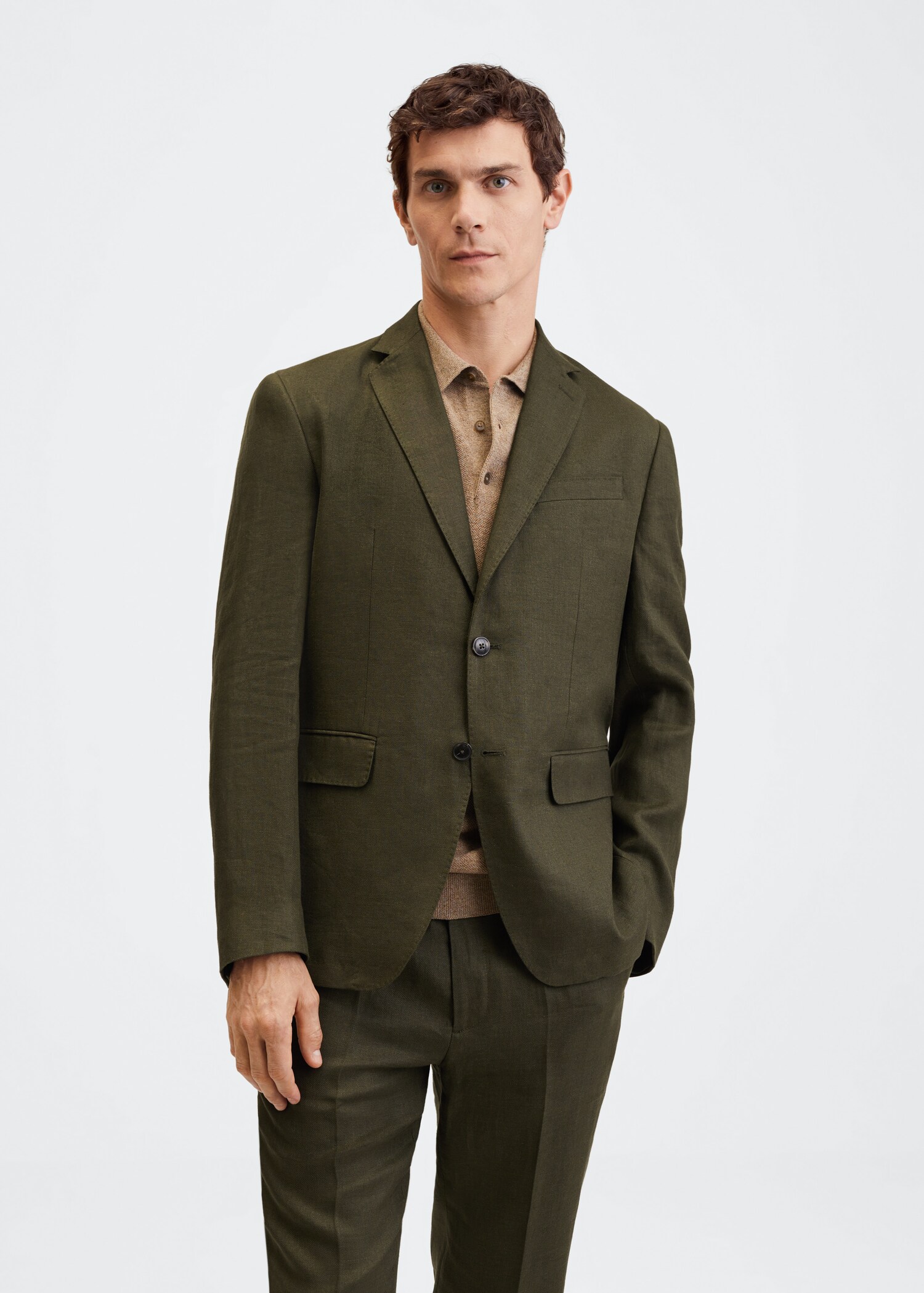 Pantalon de costume lin - Plan moyen