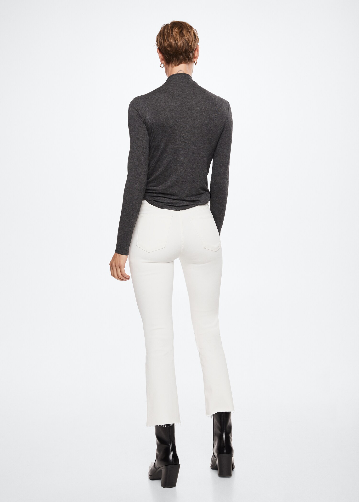 Jeans bootcut tiro alto - Reverso del artículo