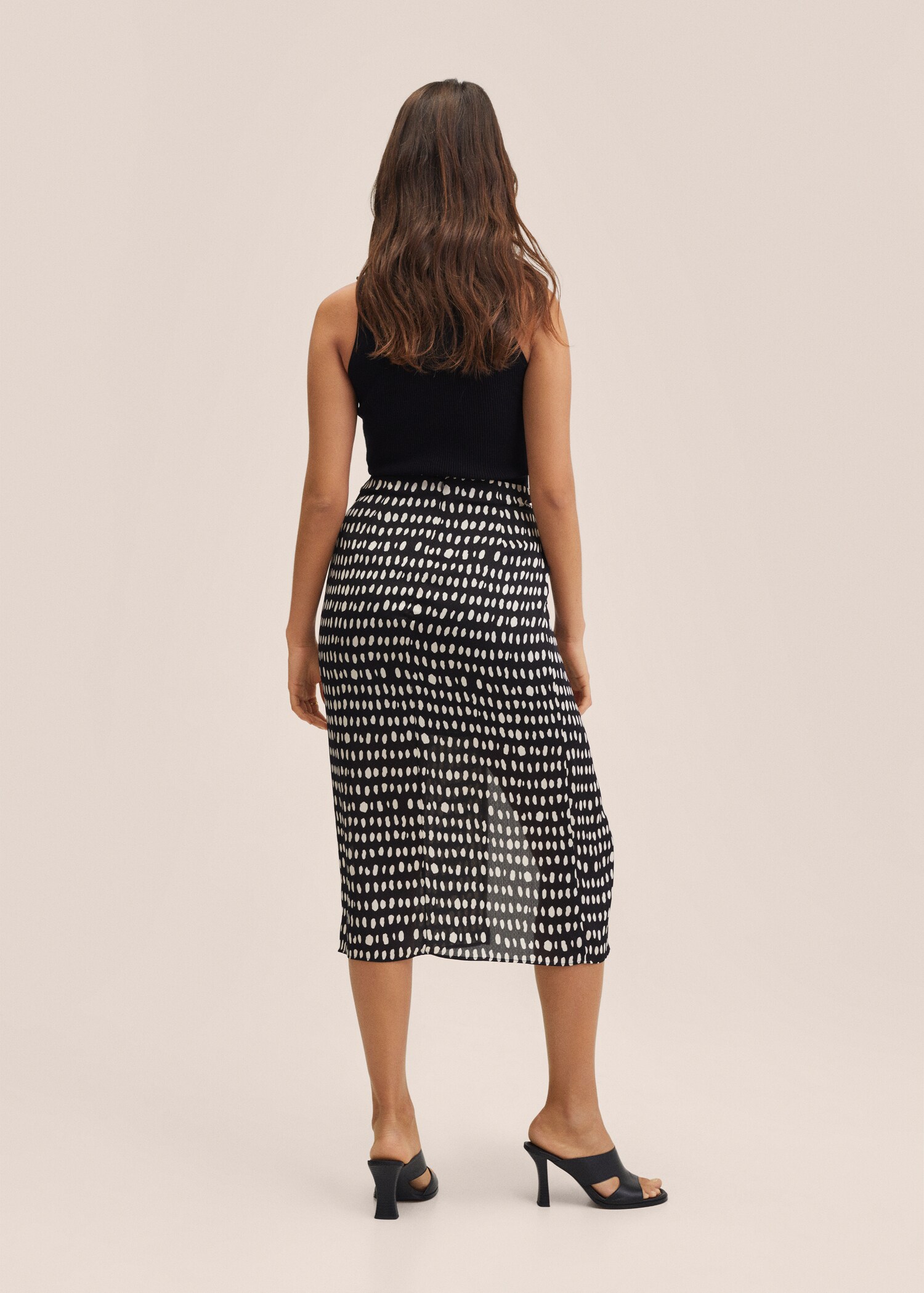 Knot printed skirt - Reverse of the article