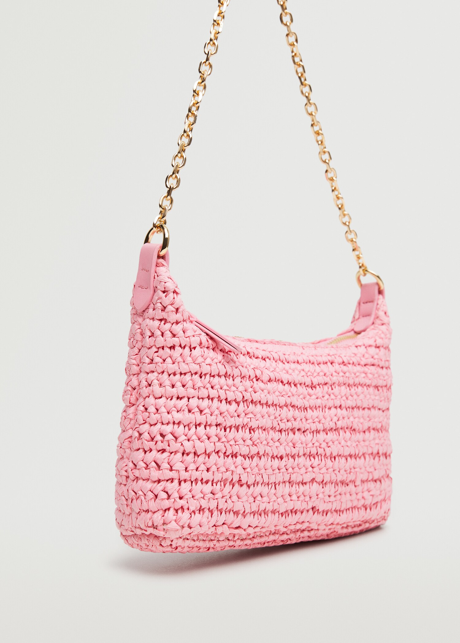 Raffia shoulder bag - Medium plane