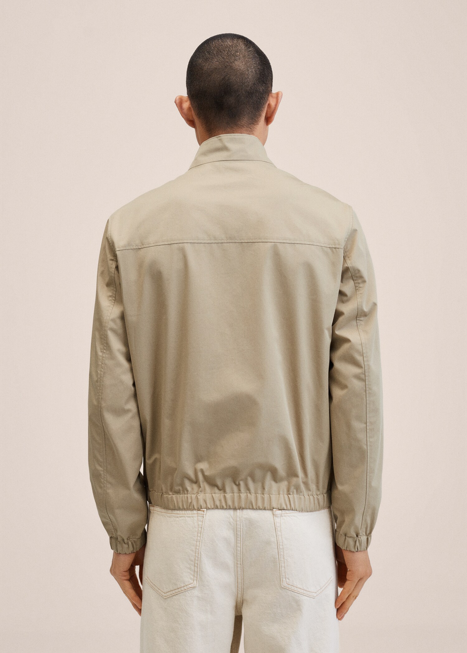Zipper cotton jacket - Reverse of the article