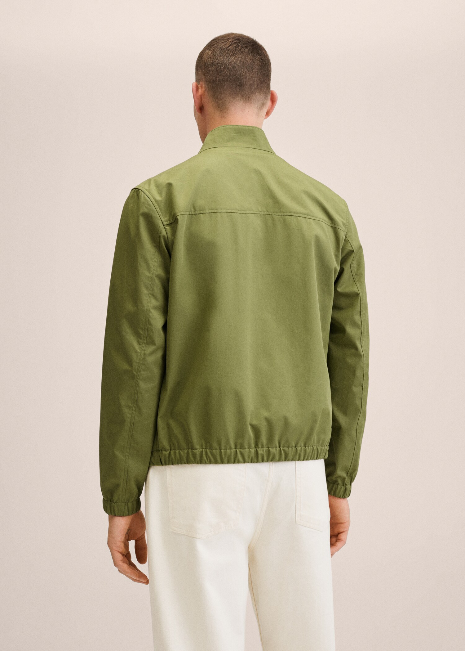 Zipper cotton jacket - Reverse of the article
