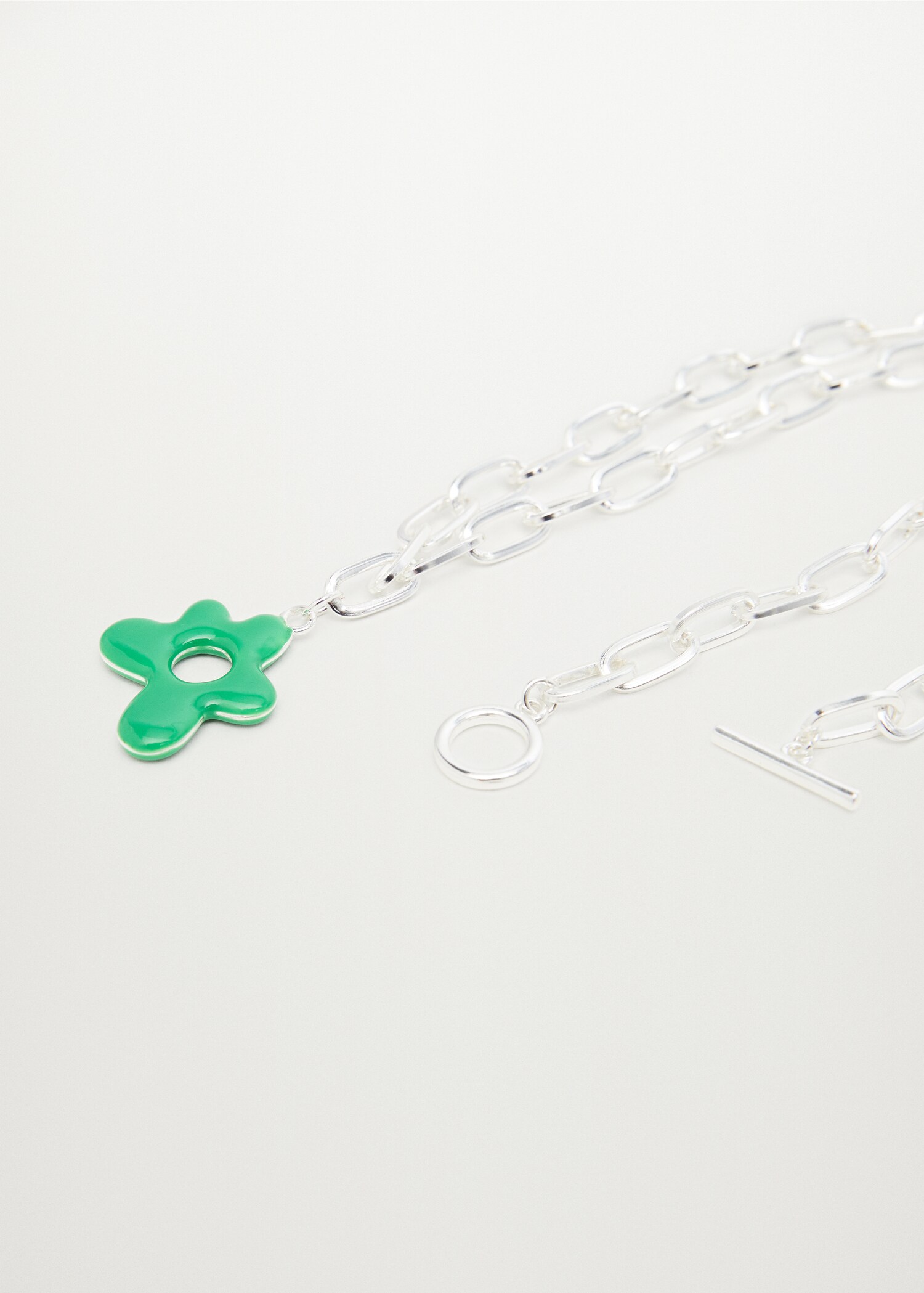 Flower link necklace - Medium plane
