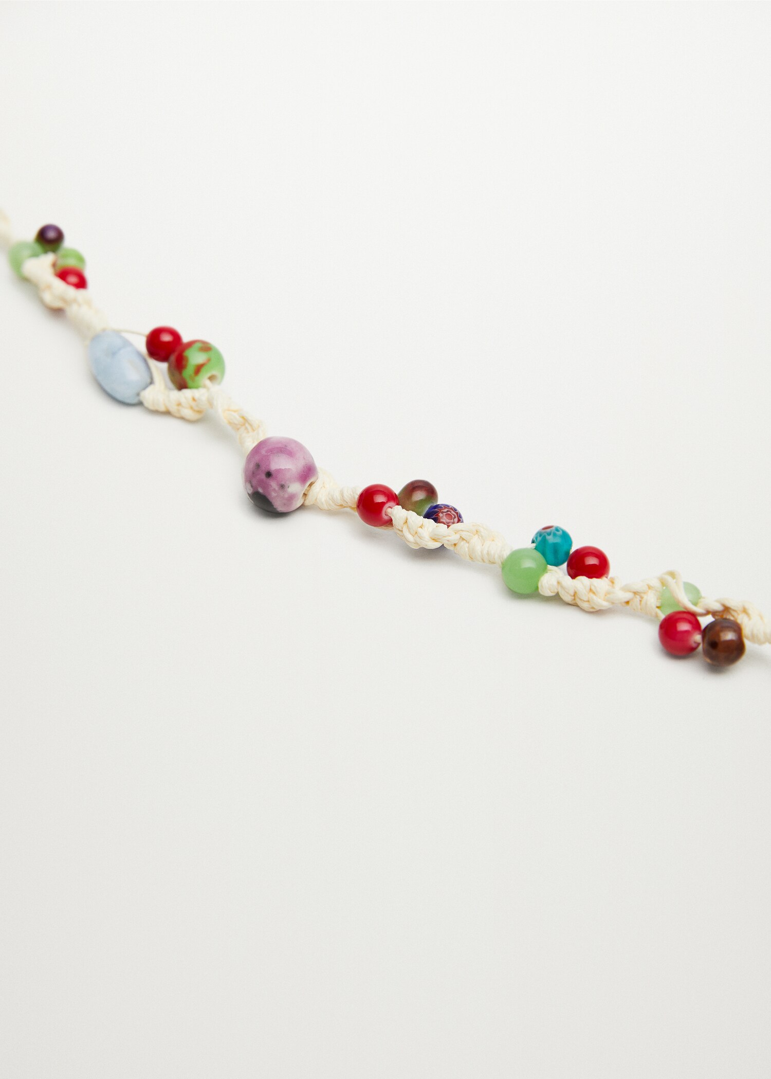 Mixed bead necklace - Medium plane