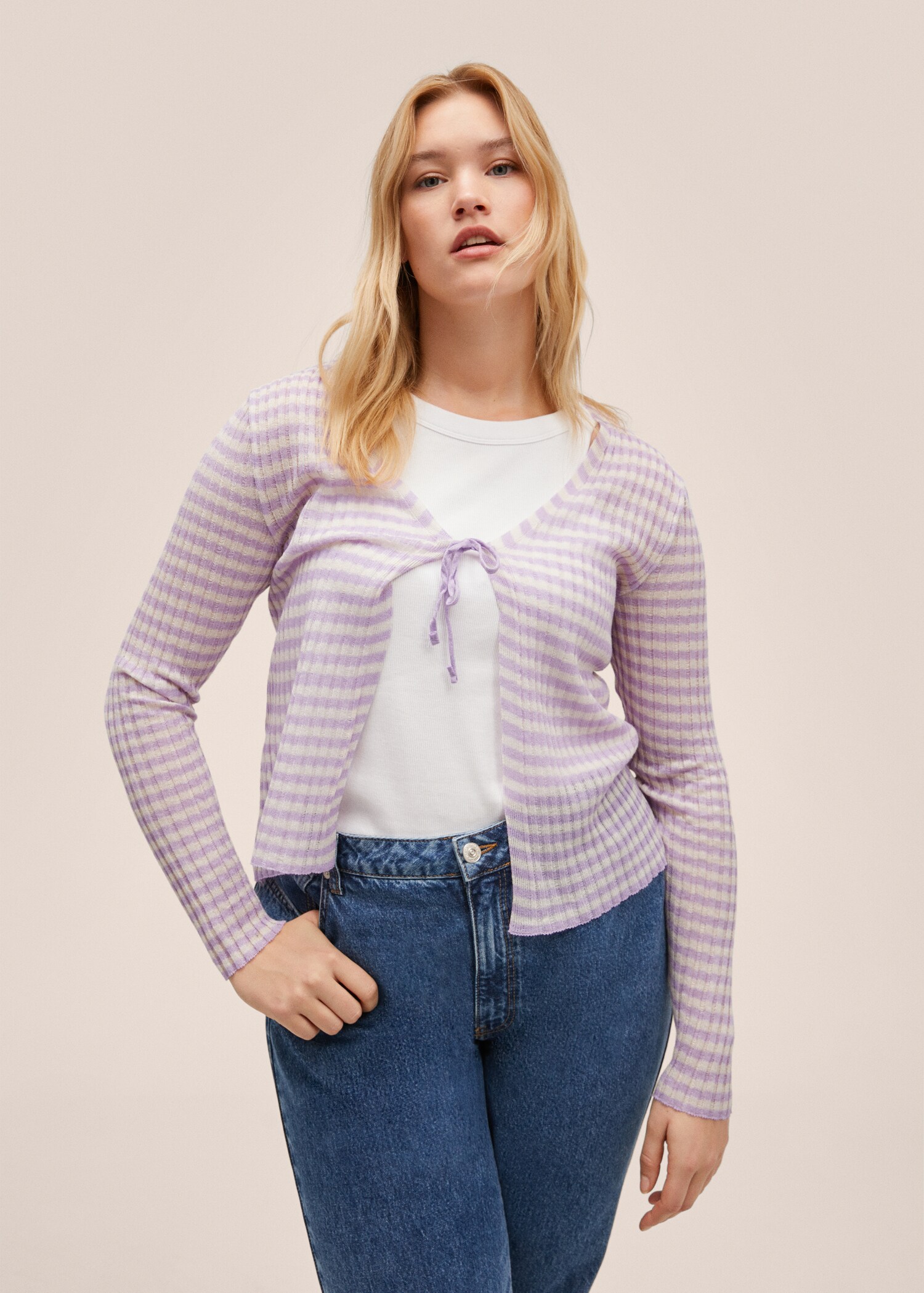 Knitted cropped cardigan - Details of the article 5
