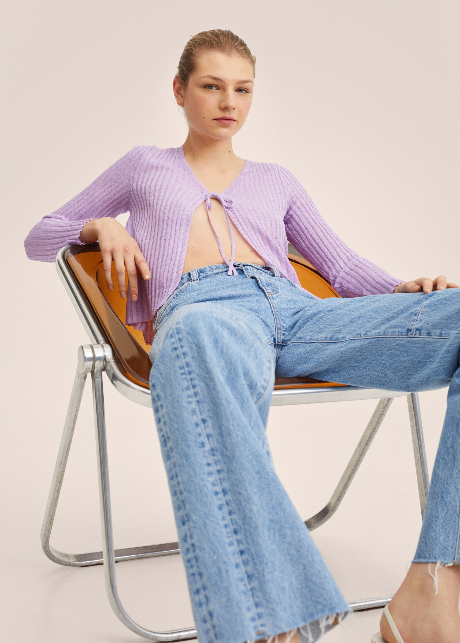 Knitted cropped cardigan - Details of the article 2