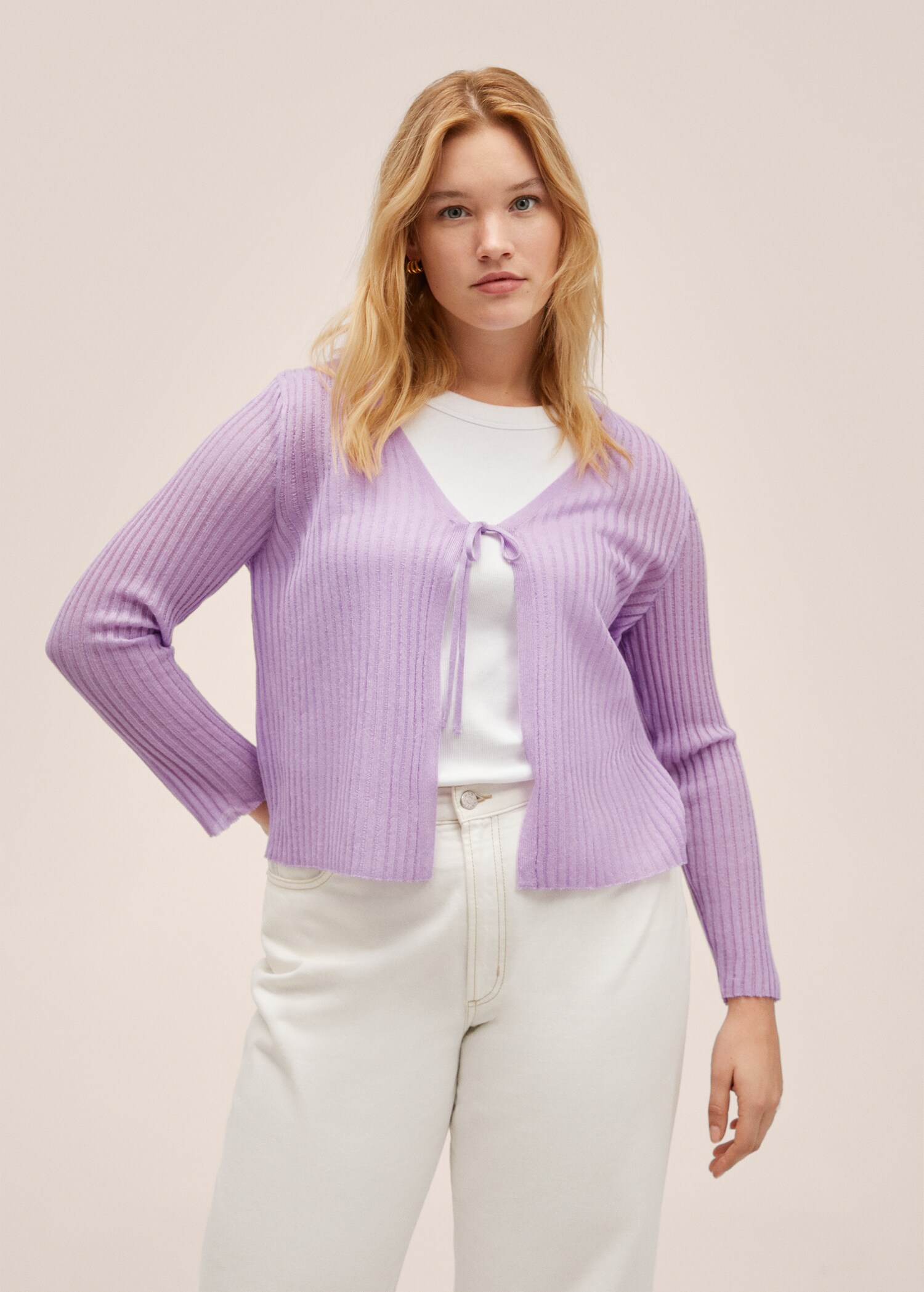 Knitted cropped cardigan - Details of the article 3