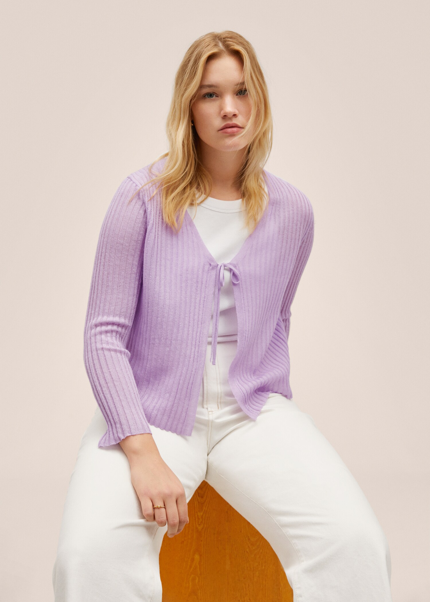 Knitted cropped cardigan - Details of the article 5