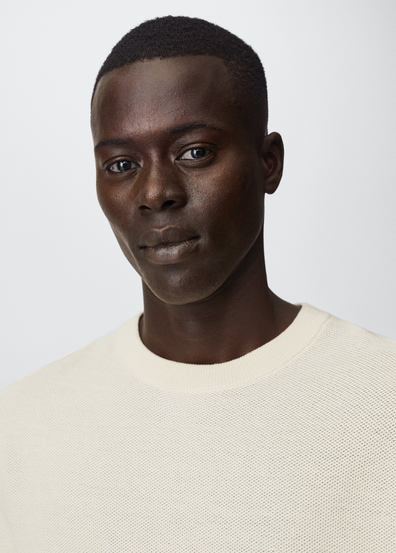 Knit cotton T-shirt - Details of the article 1