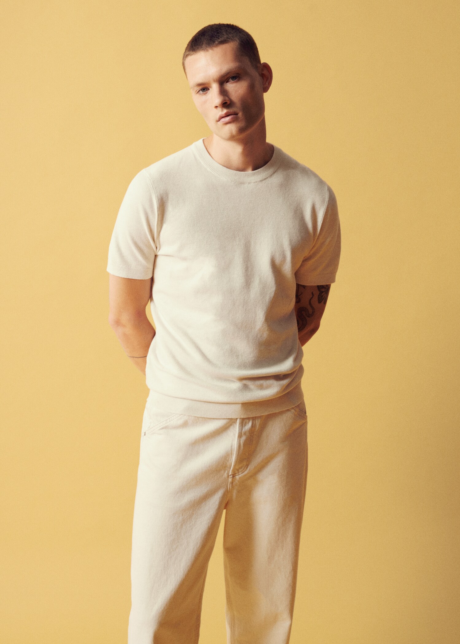 Knit cotton T-shirt - Details of the article 6
