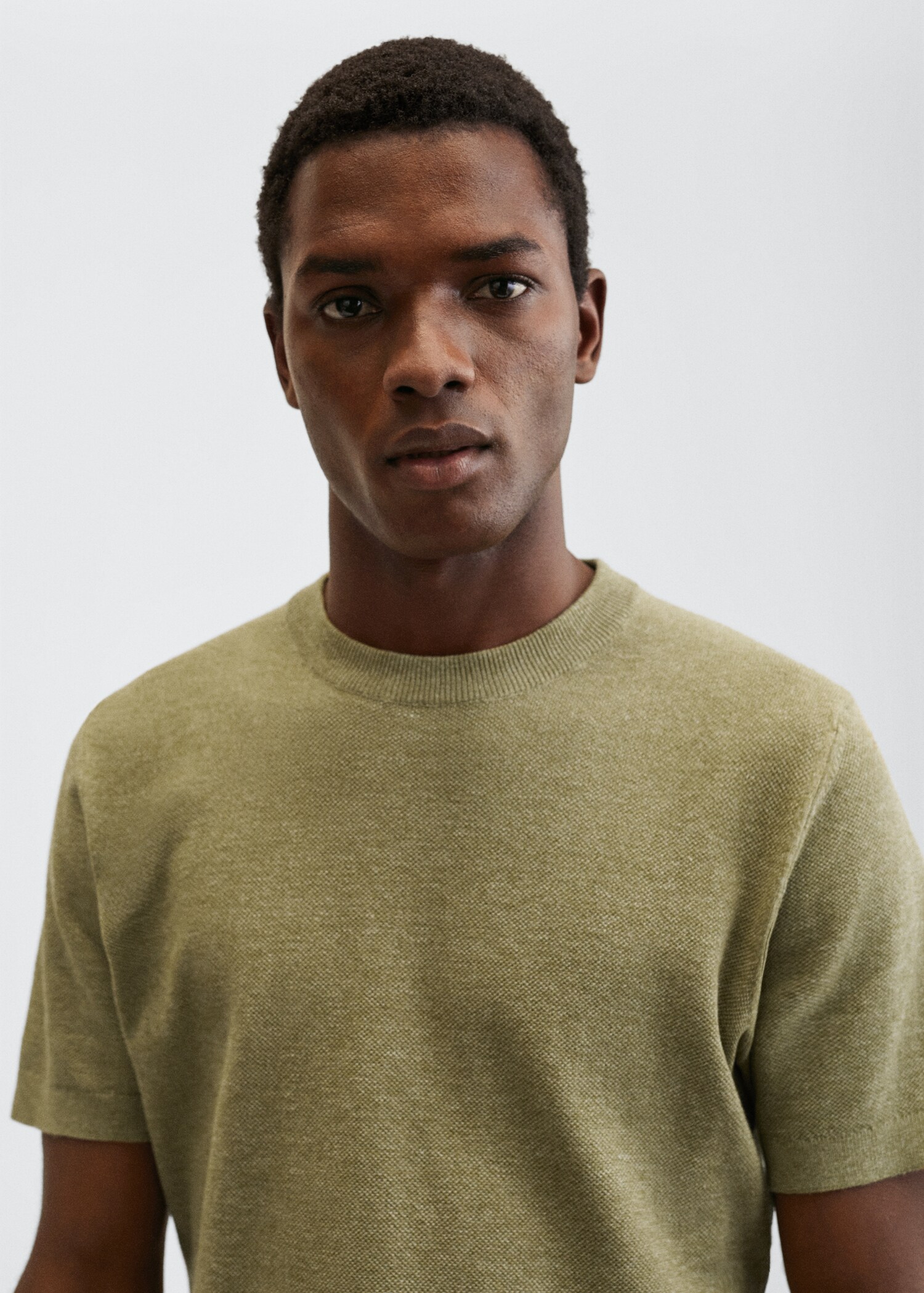 Knit cotton T-shirt - Details of the article 1