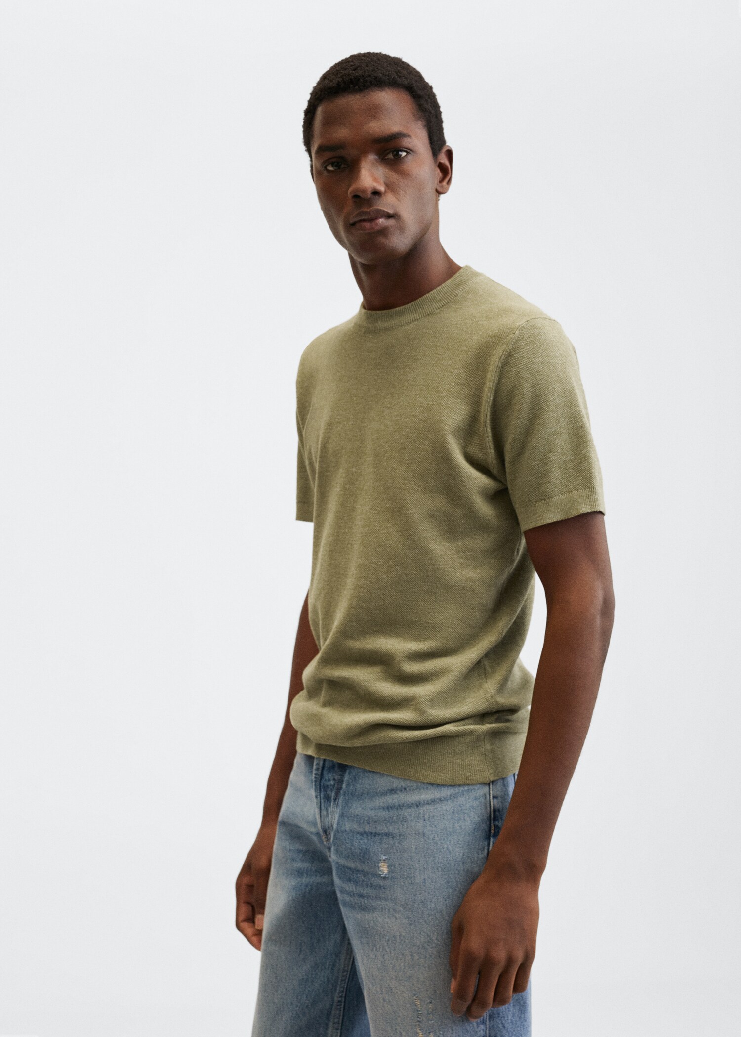 Knit cotton T-shirt - Details of the article 2