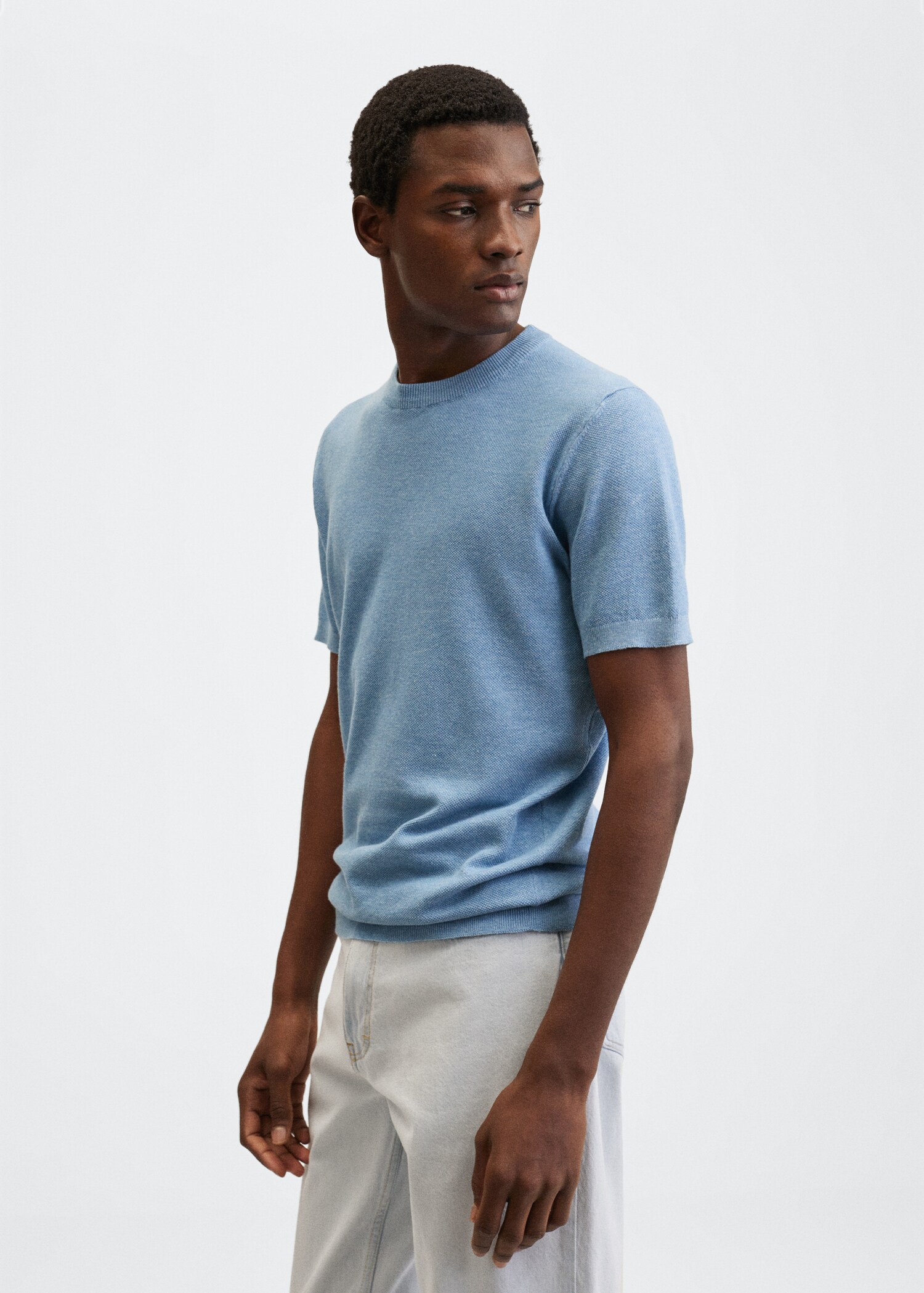 Knit cotton T-shirt - Details of the article 2