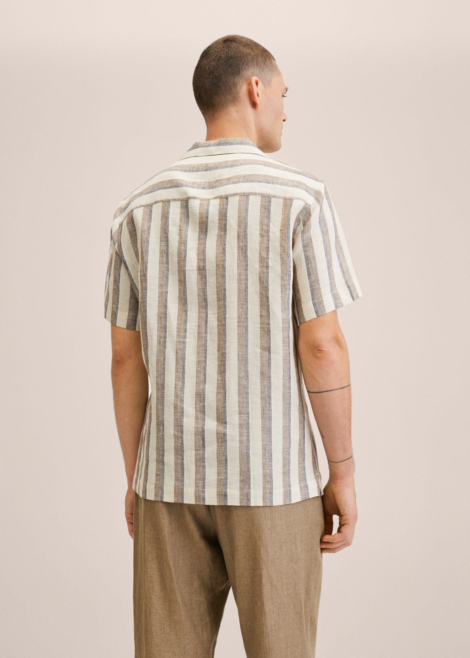 Camicia lino righe - Retro dell'articolo