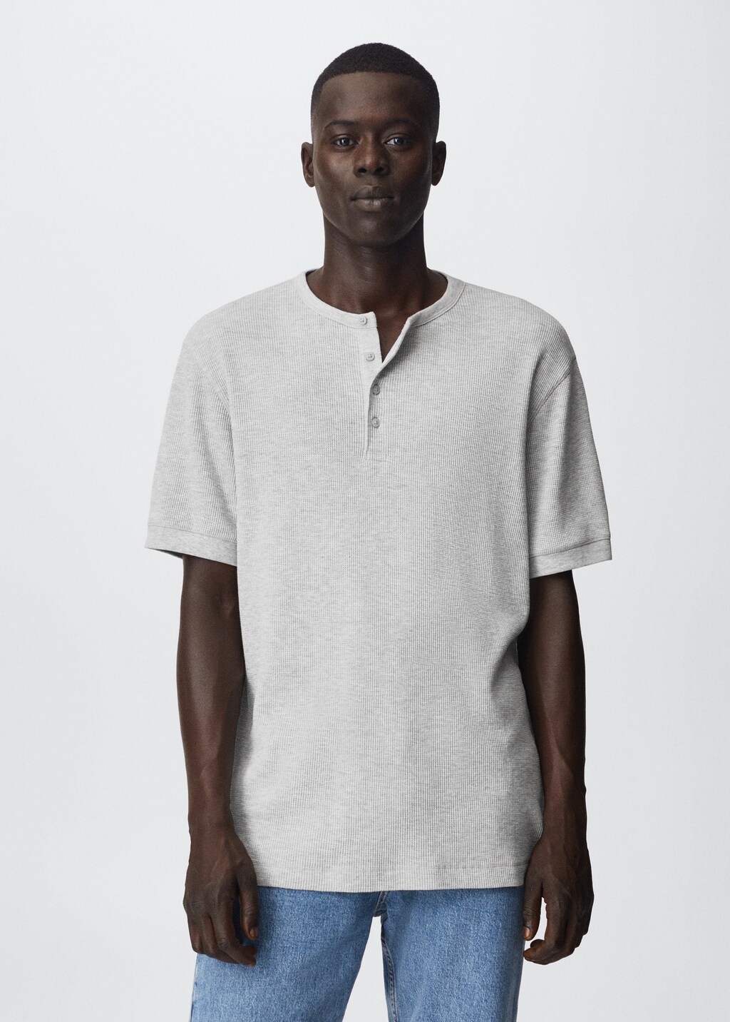 Henley T shirt Men MANGO OUTLET Lithuania