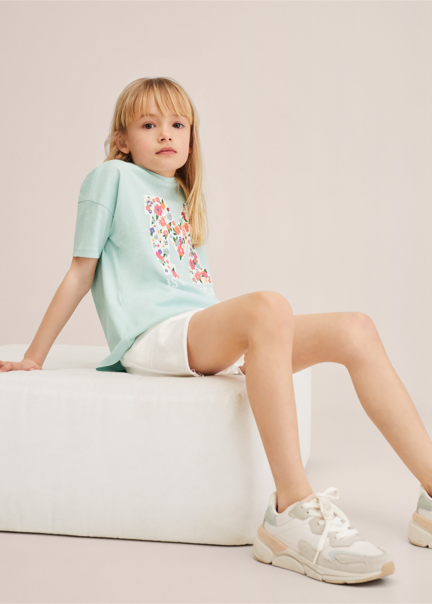 Printed cotton-blend T-shirt - Medium plane