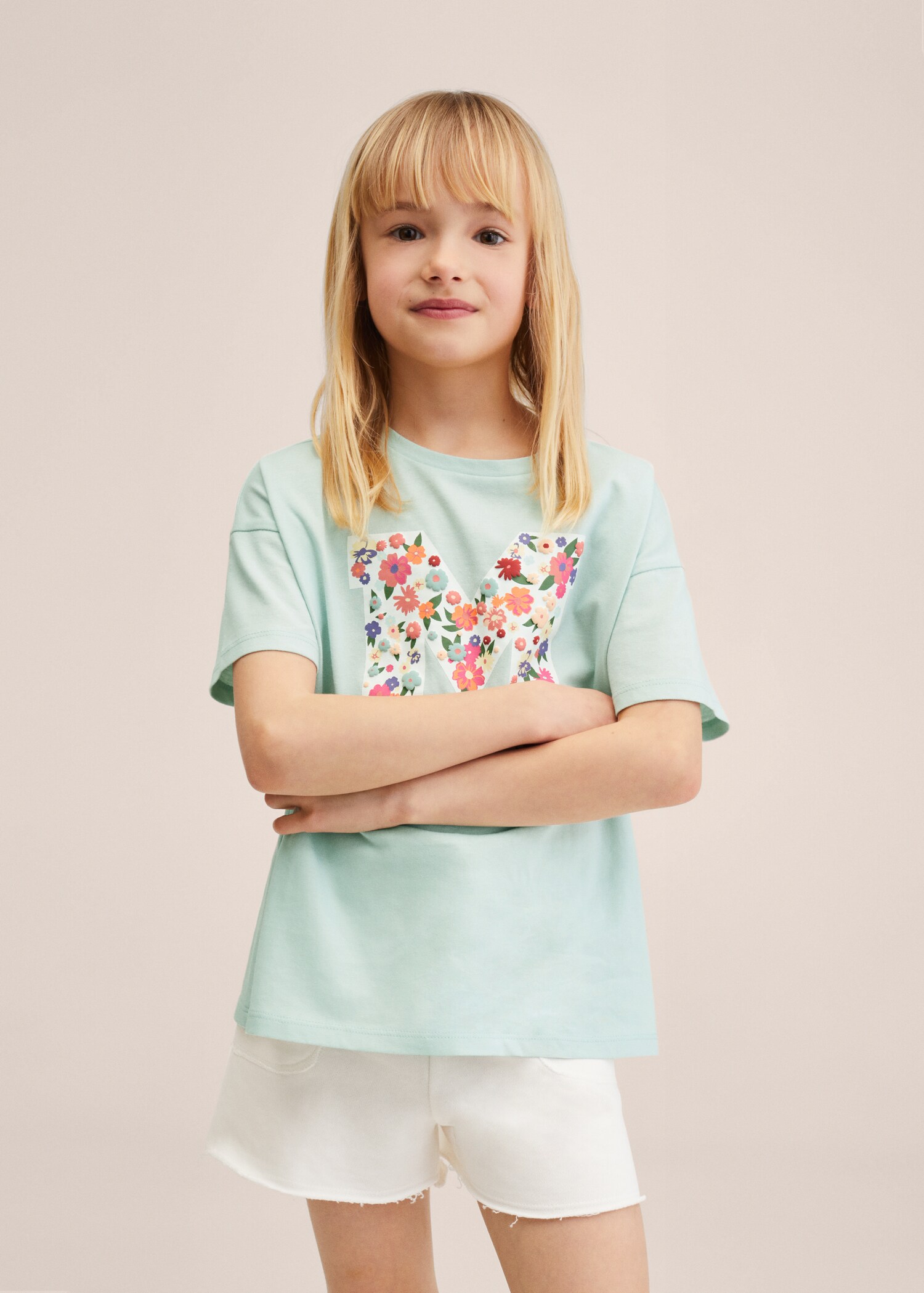 Printed cotton-blend T-shirt - Details of the article 1
