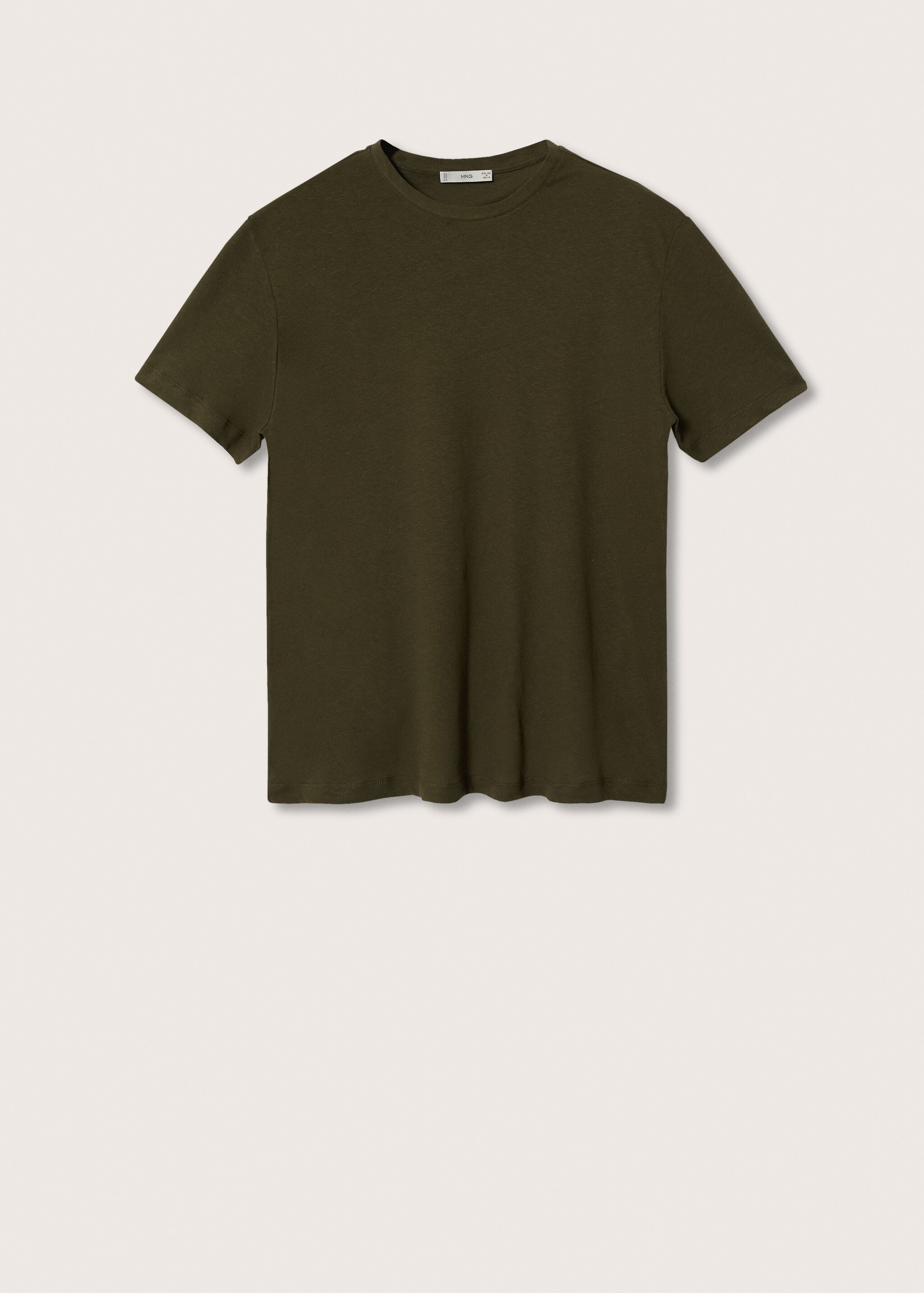 Cotton linen-blend T-shirt - Article without model