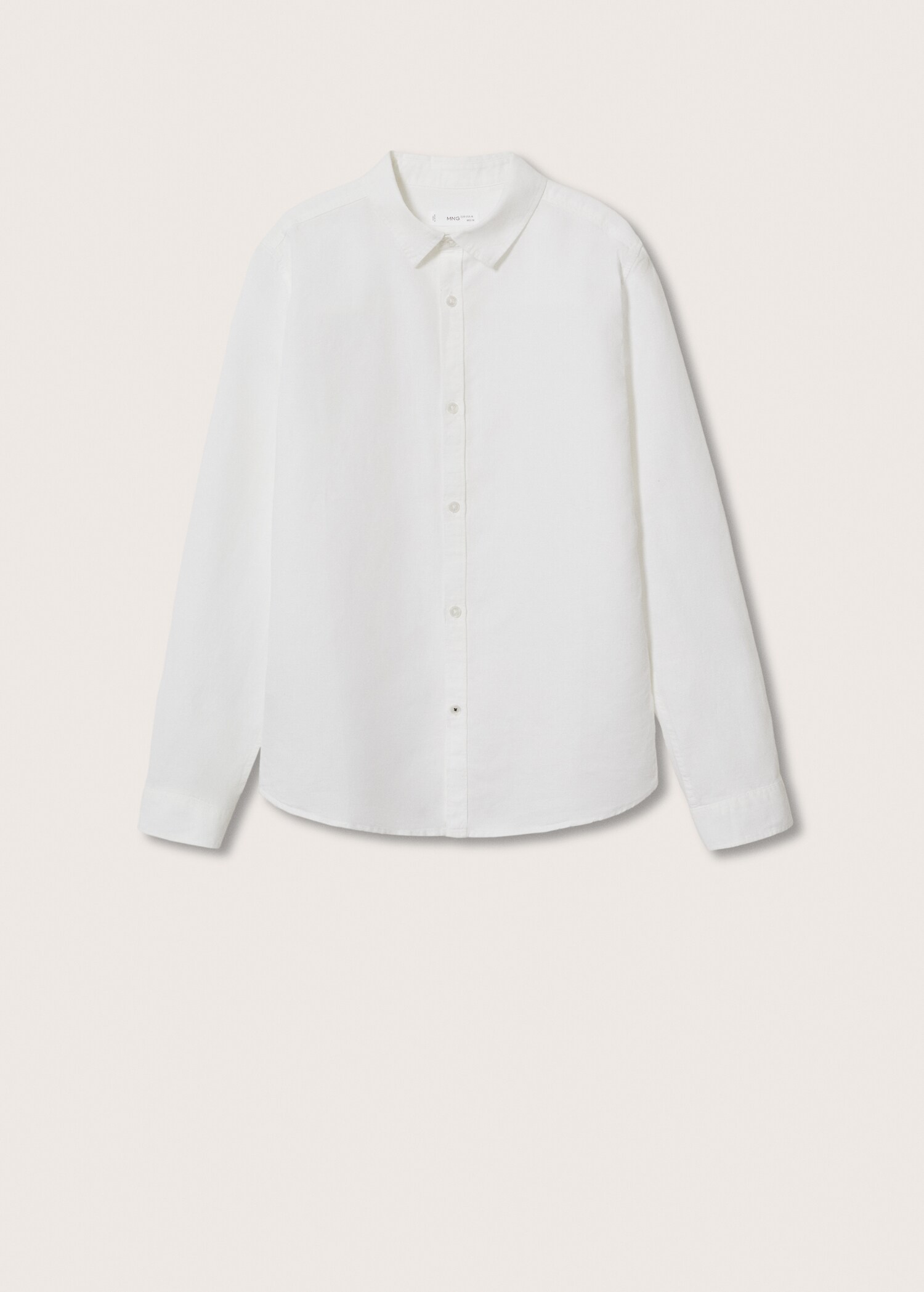 Regular-fit cotton linen-blend shirt - Article without model
