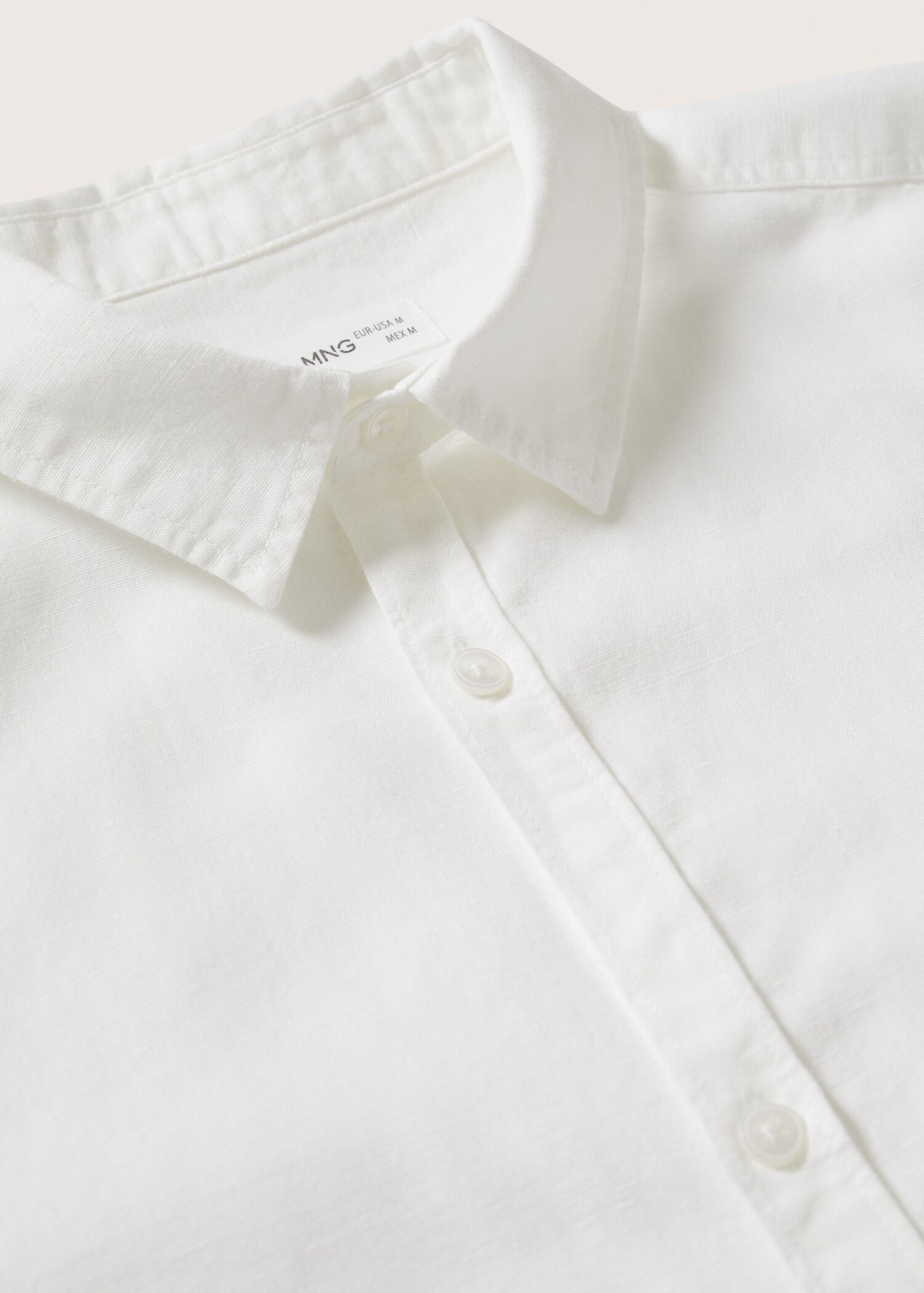 Regular-fit cotton linen-blend shirt - Details of the article 8