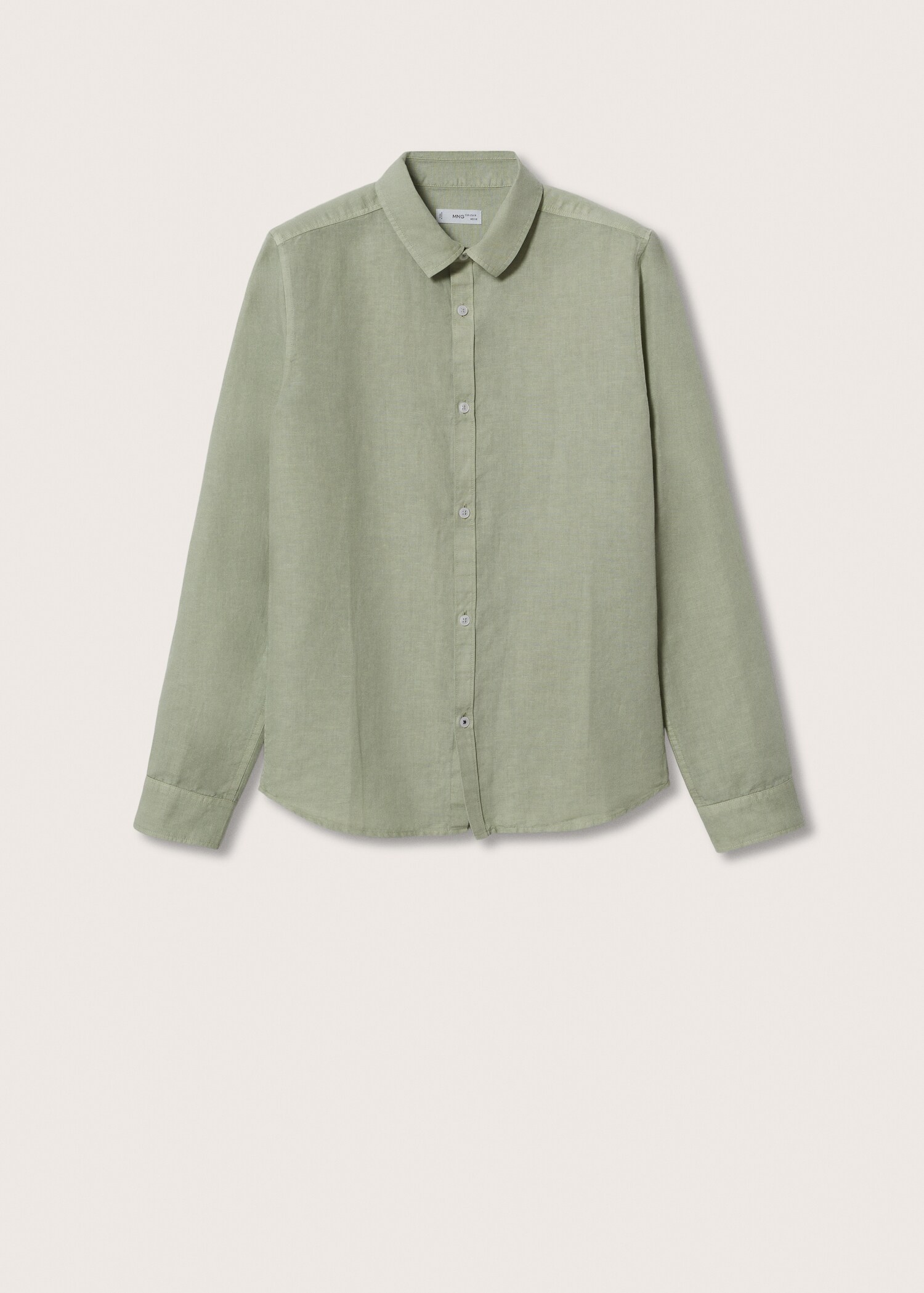 Regular-fit cotton linen-blend shirt - Article without model