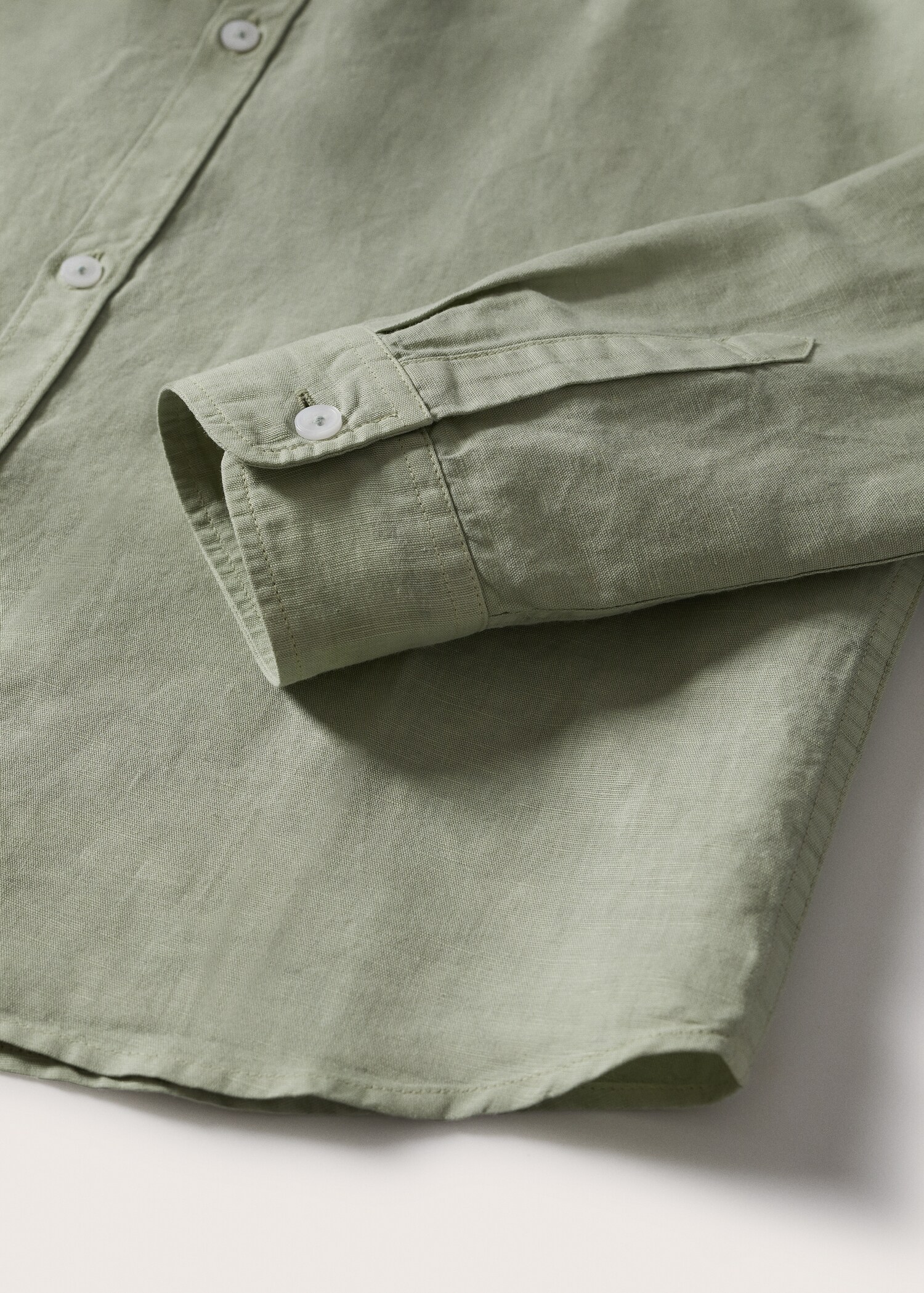 Regular-fit cotton linen-blend shirt - Details of the article 8