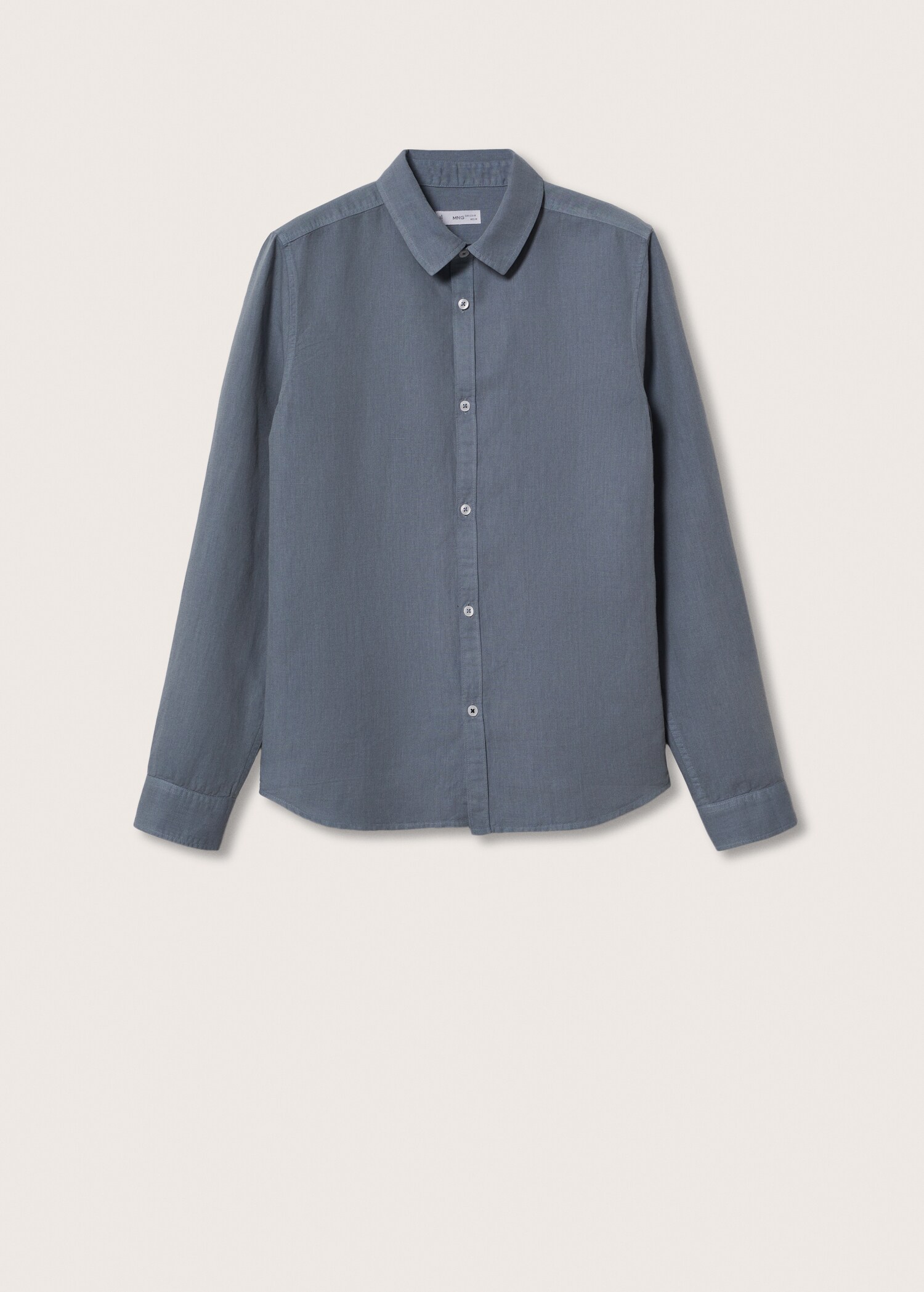 Regular-fit cotton linen-blend shirt - Article without model