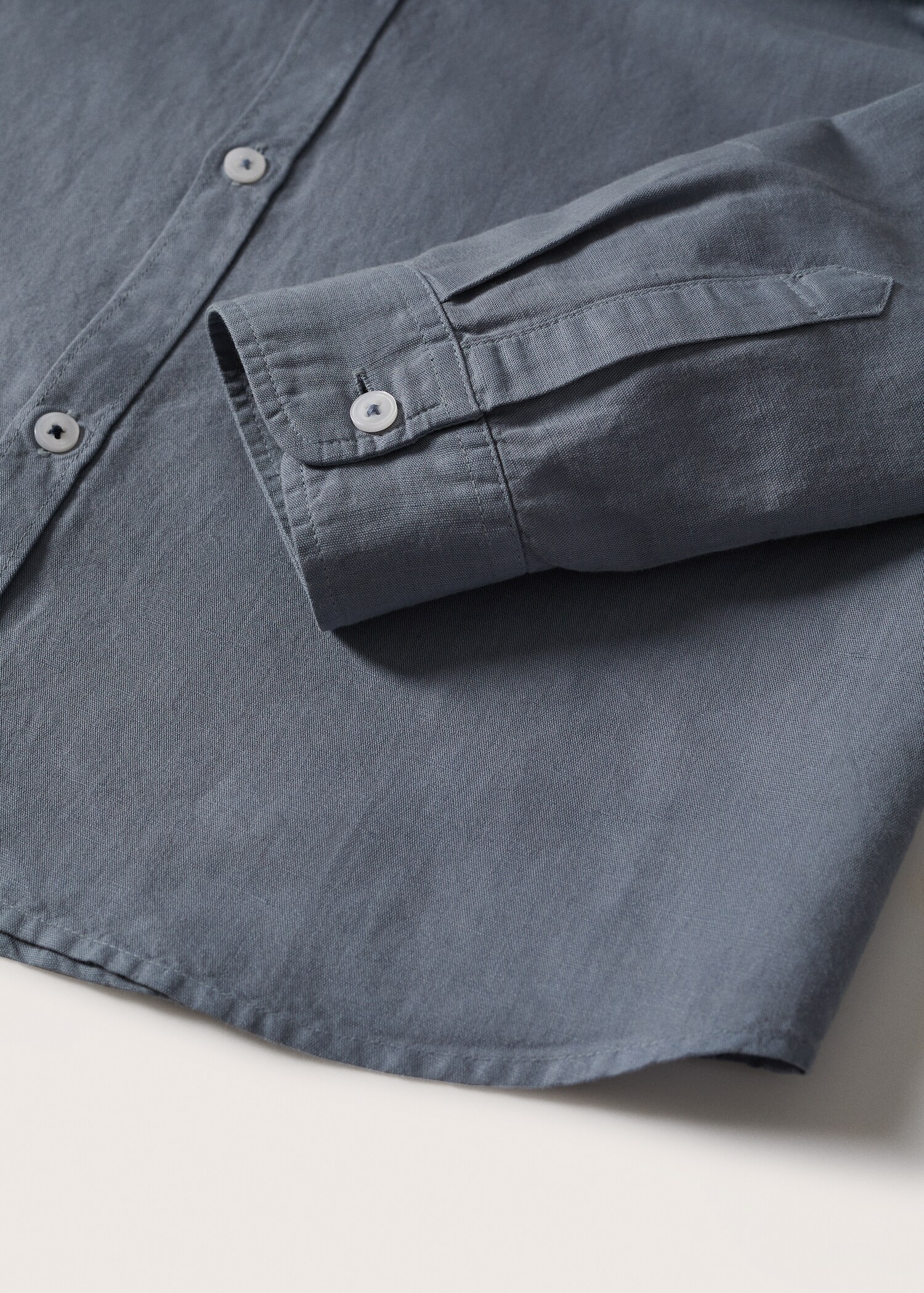 Regular-fit cotton linen-blend shirt - Details of the article 8