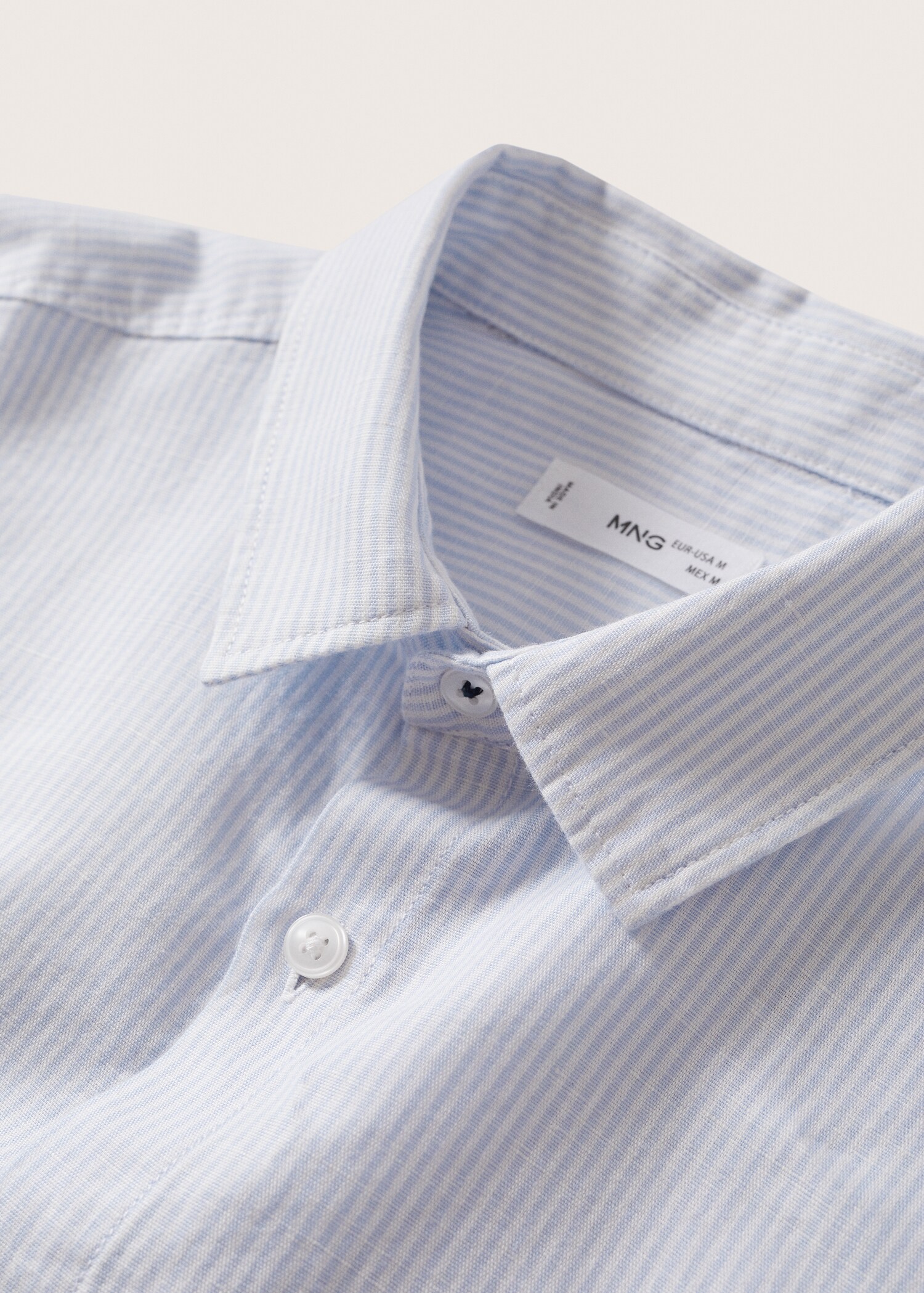 Striped cotton linen shirt - Details of the article 8