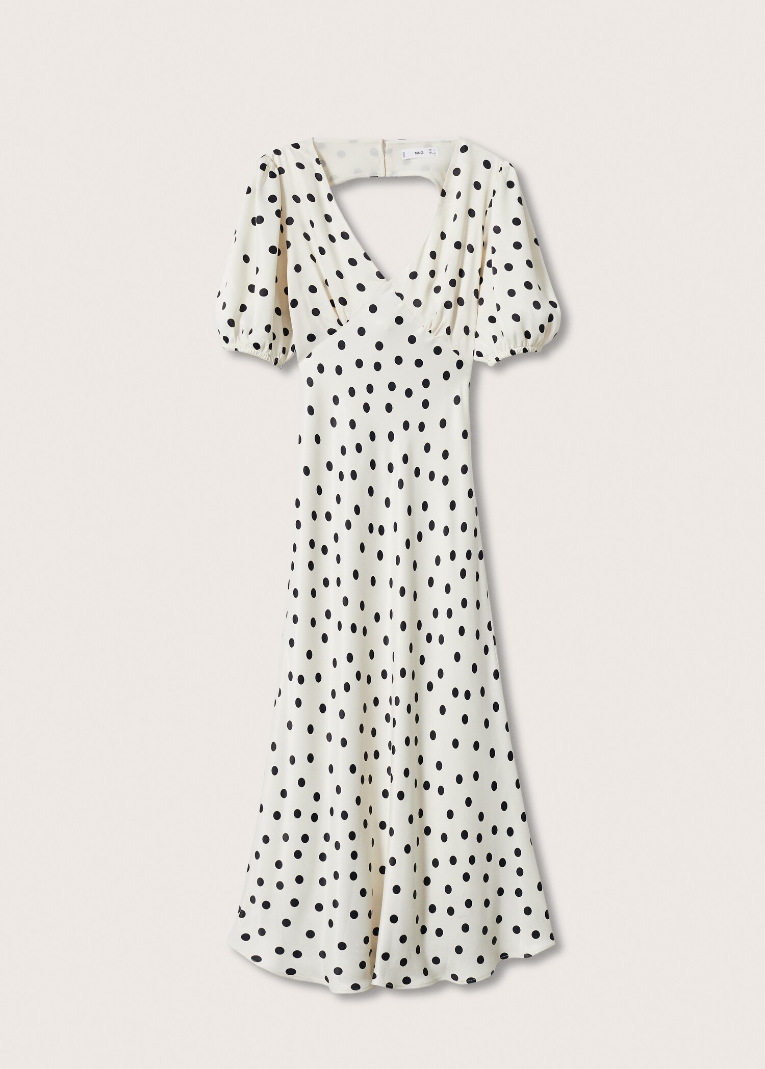 Polka-dot satin-finish dress - Article without model