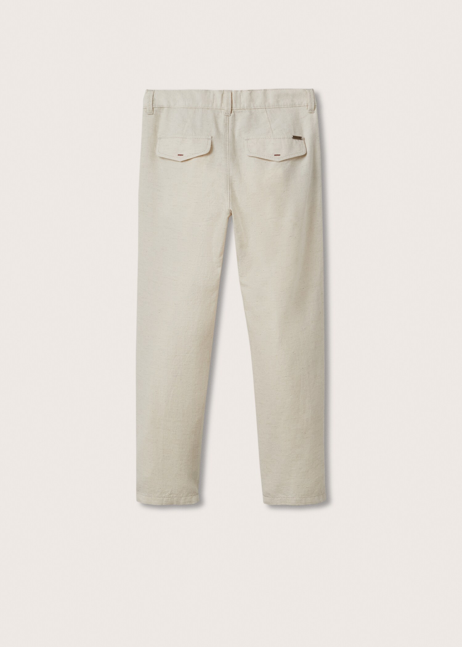 Pantalón slim fit algodón lino - Reverso del artículo