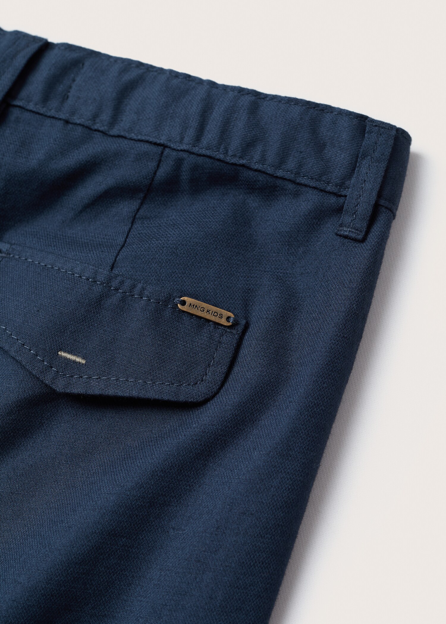 Spodnie slim fit z mieszanki bawełny i lnu - Szczegóły artykułu 8