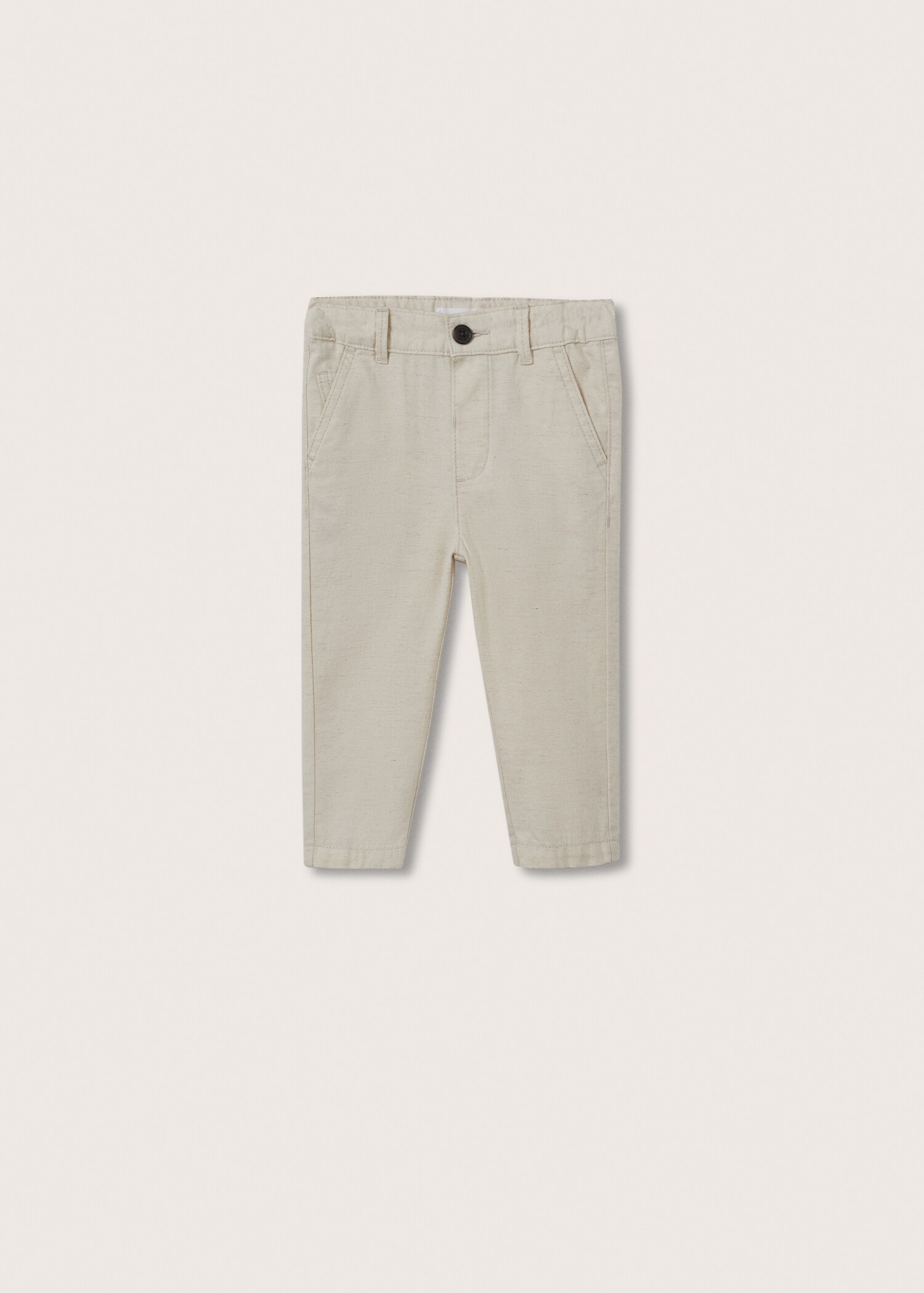 Elastic waist straight trousers - Article without model