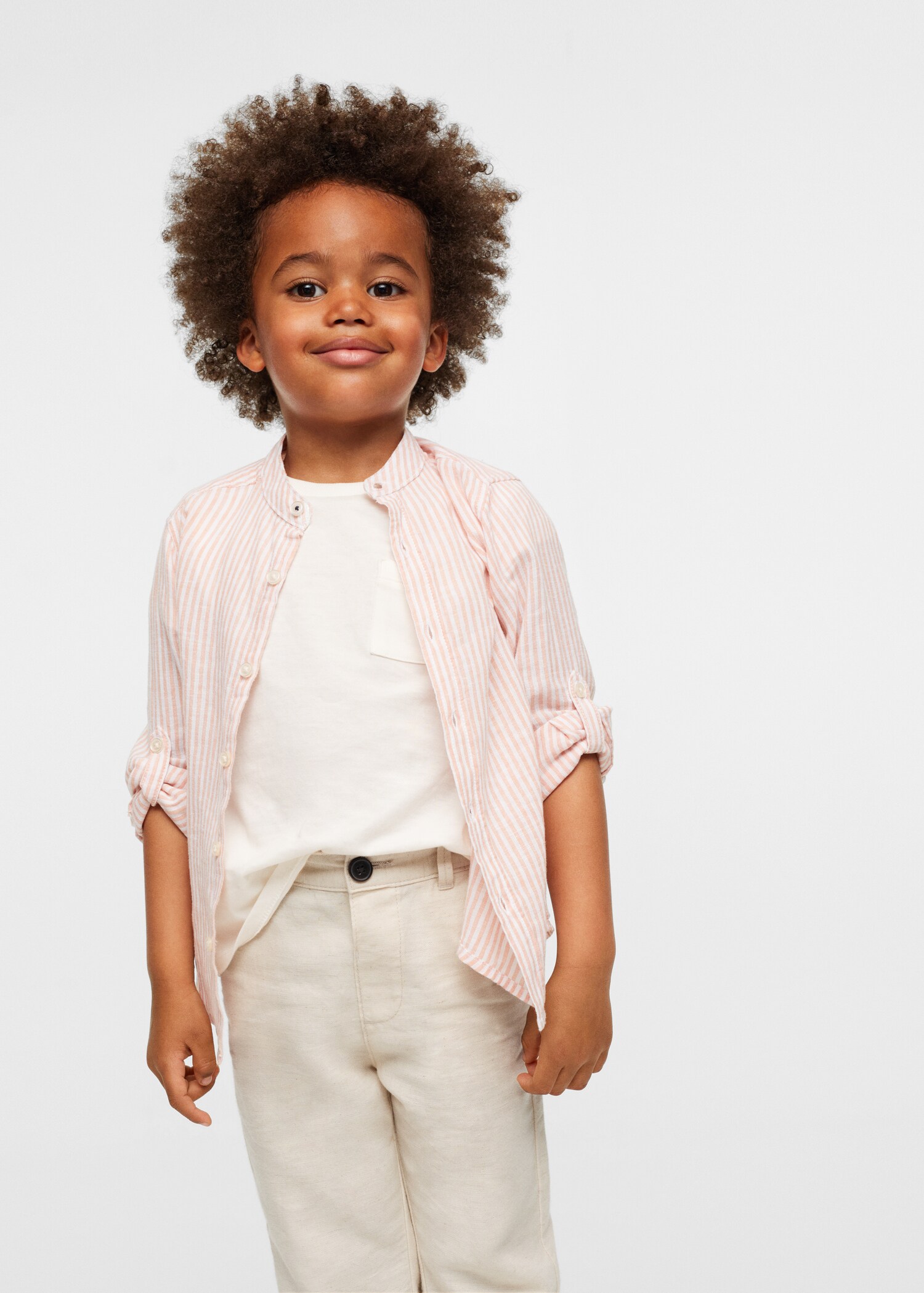 Elastic waist straight trousers - Details of the article 1