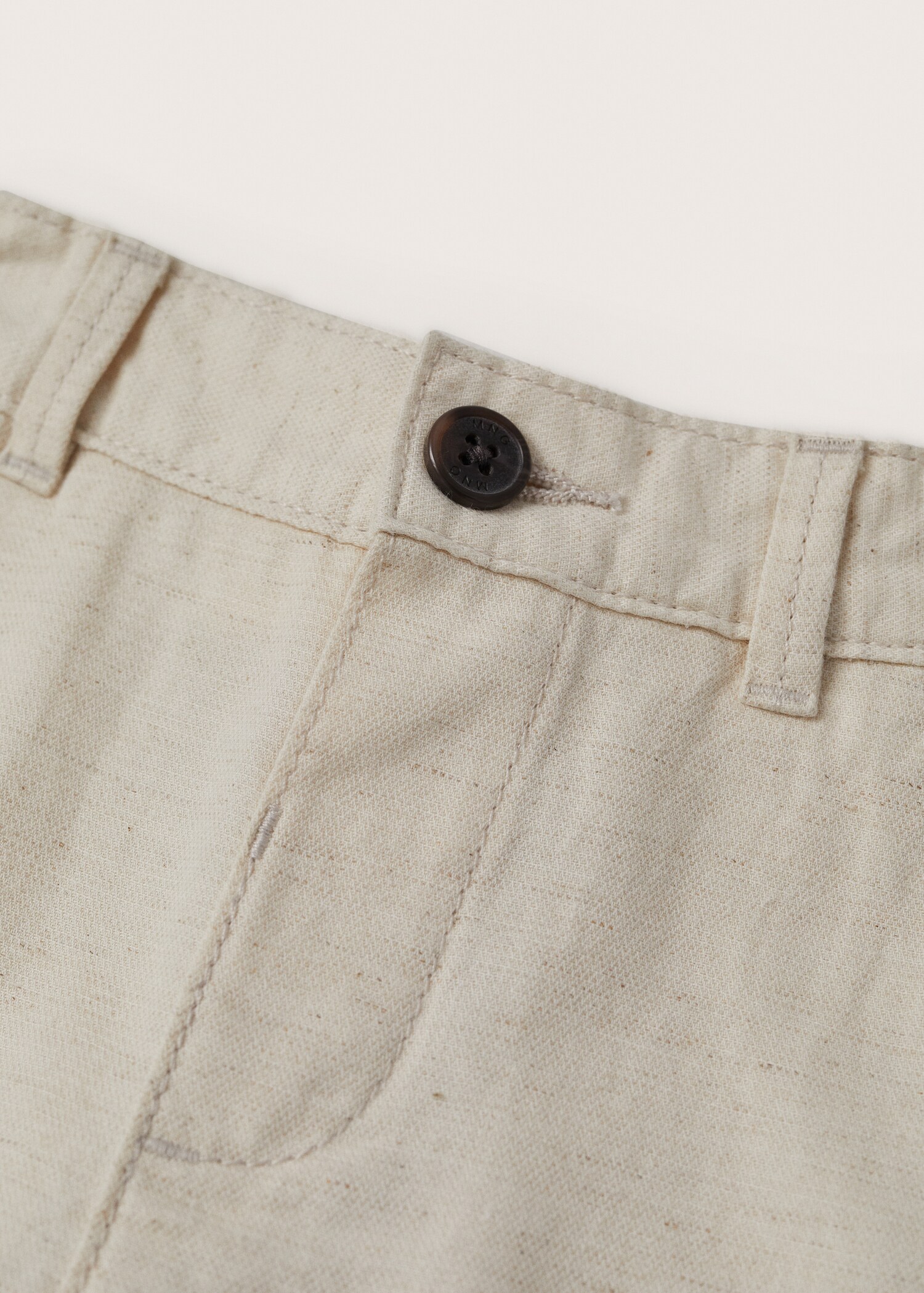 Elastic waist straight trousers - Details of the article 8