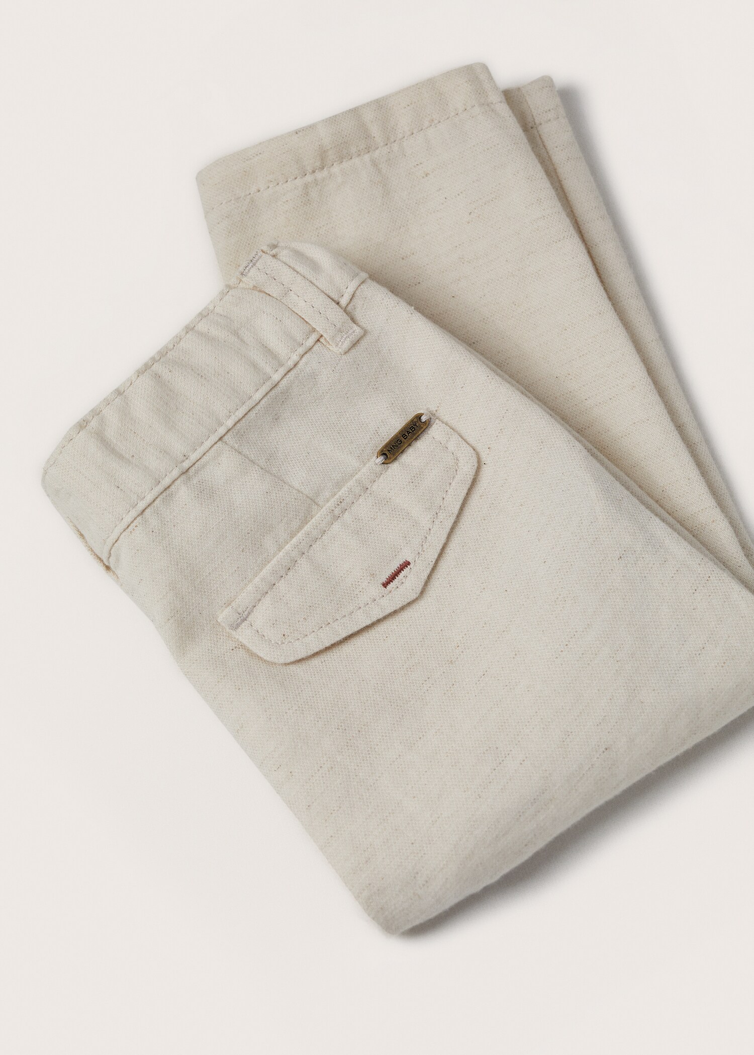 Elastic waist straight trousers - Details of the article 9