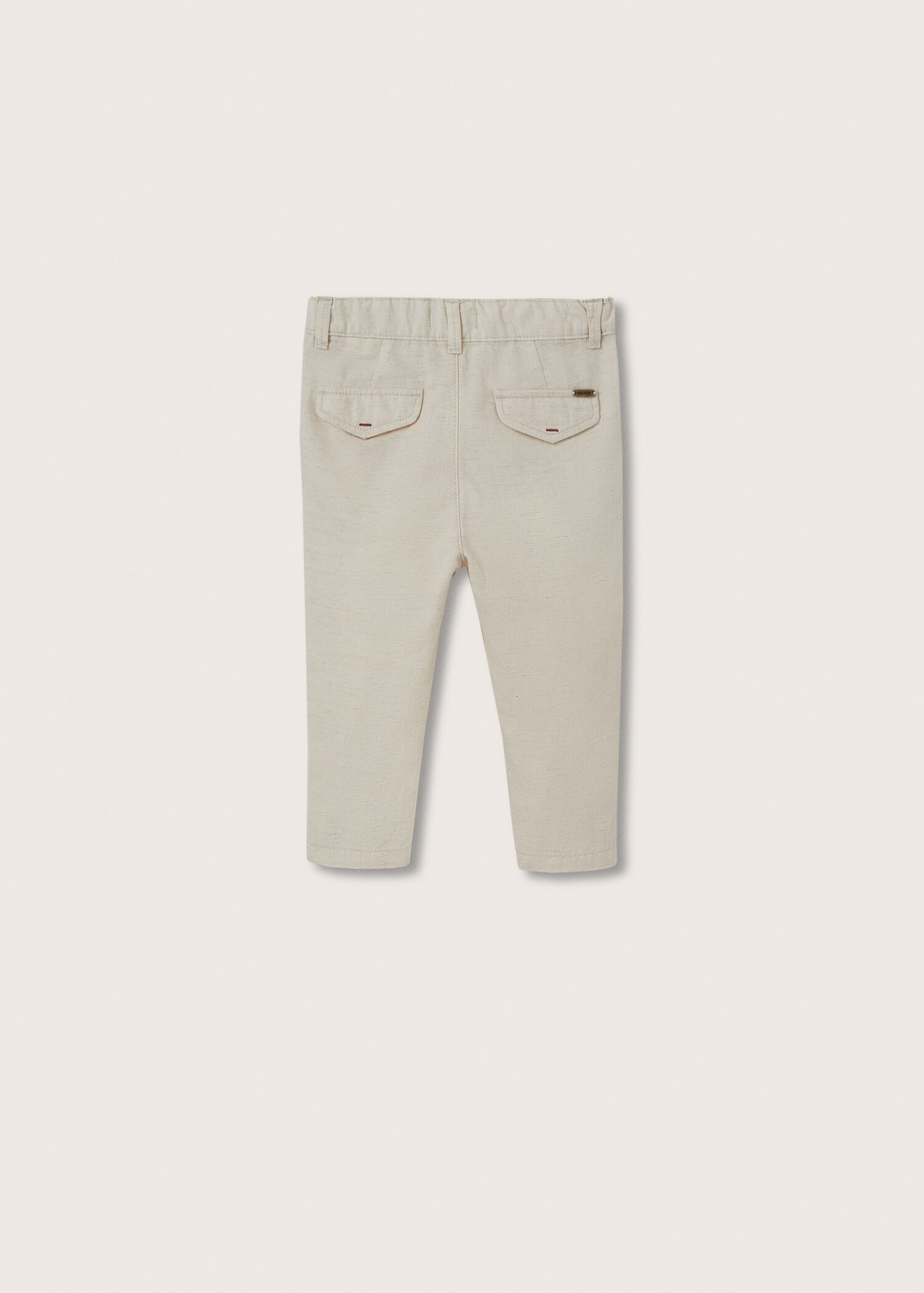Elastic waist straight trousers - Reverse of the article