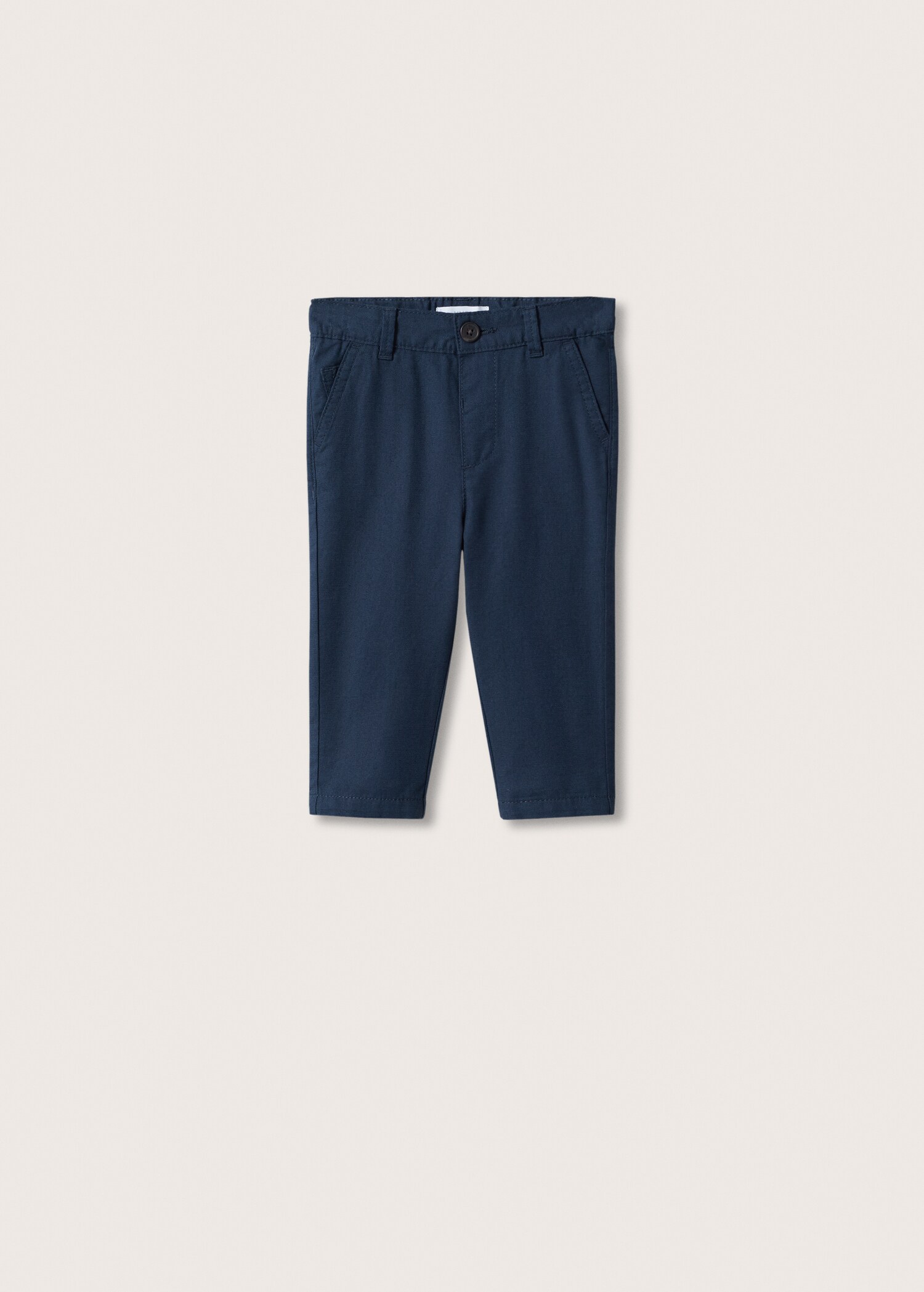 Elastic waist straight trousers - Article without model