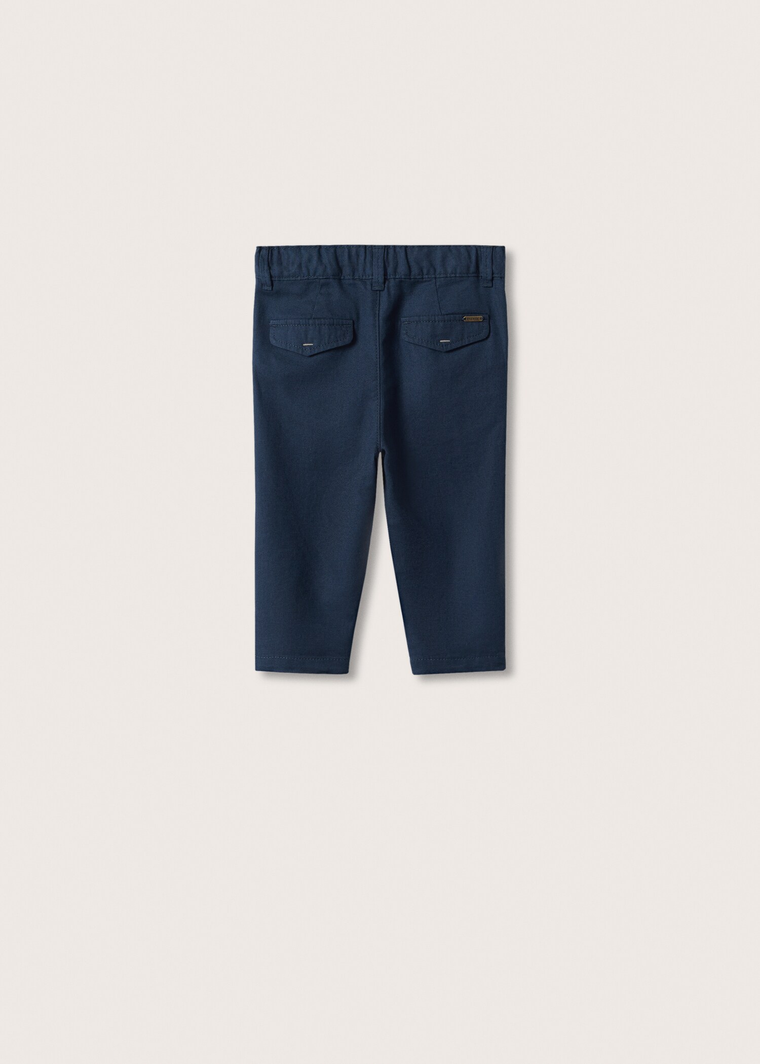 Elastic waist straight trousers - Reverse of the article