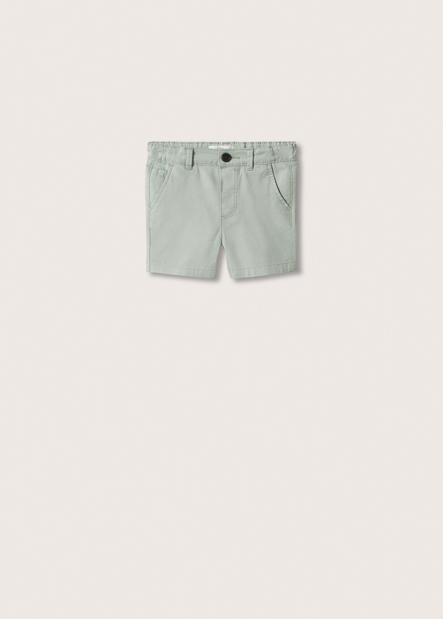 Cotton linen chino-style shorts - Article without model