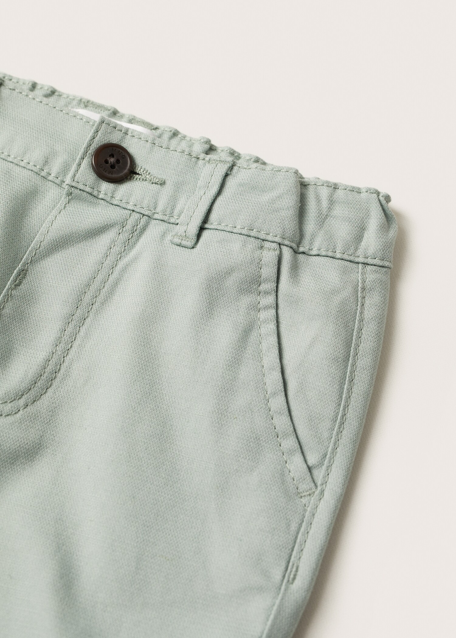 Cotton linen chino-style shorts - Details of the article 8